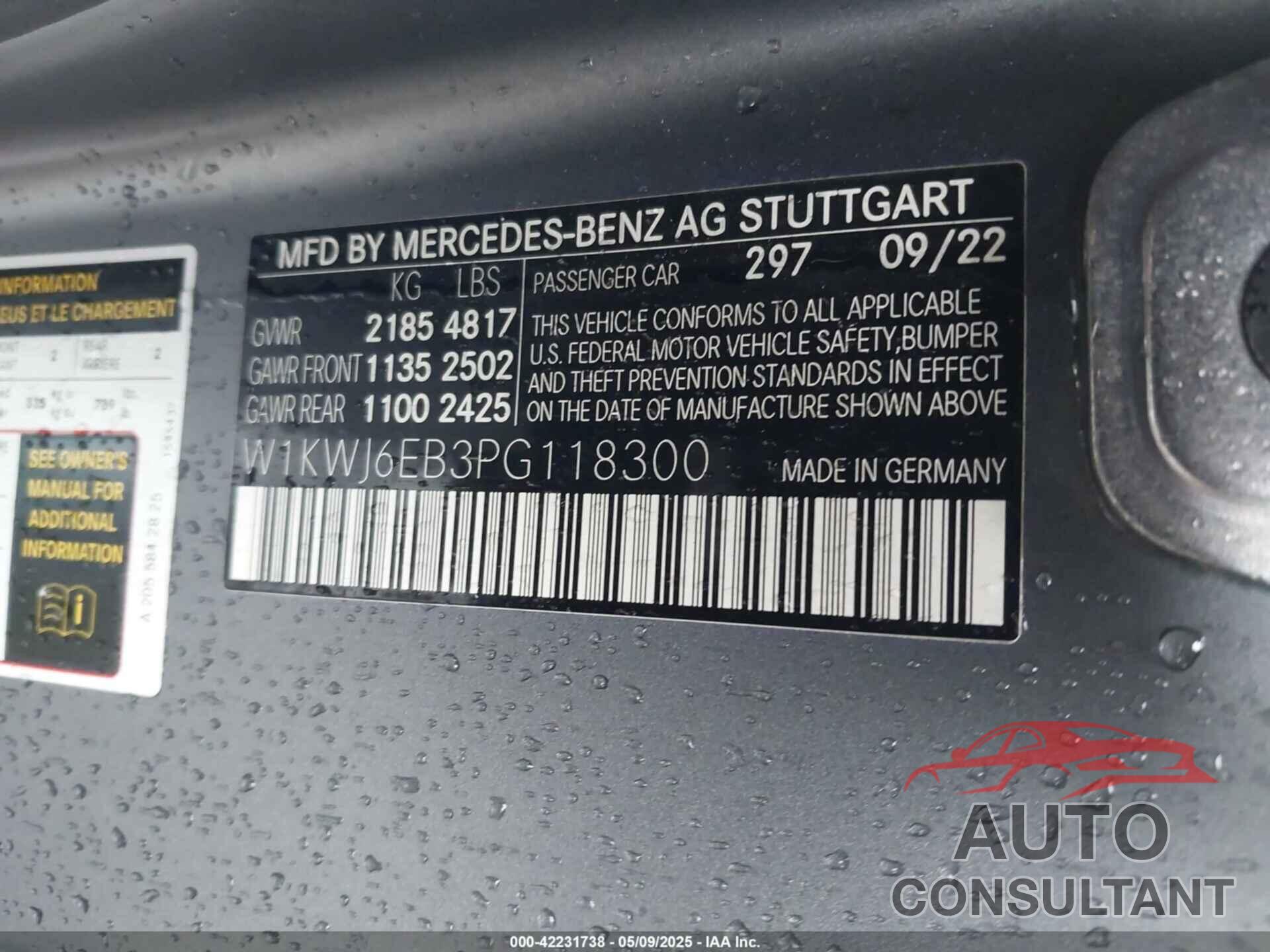 MERCEDES-BENZ AMG C 43 2023 - W1KWJ6EB3PG118300