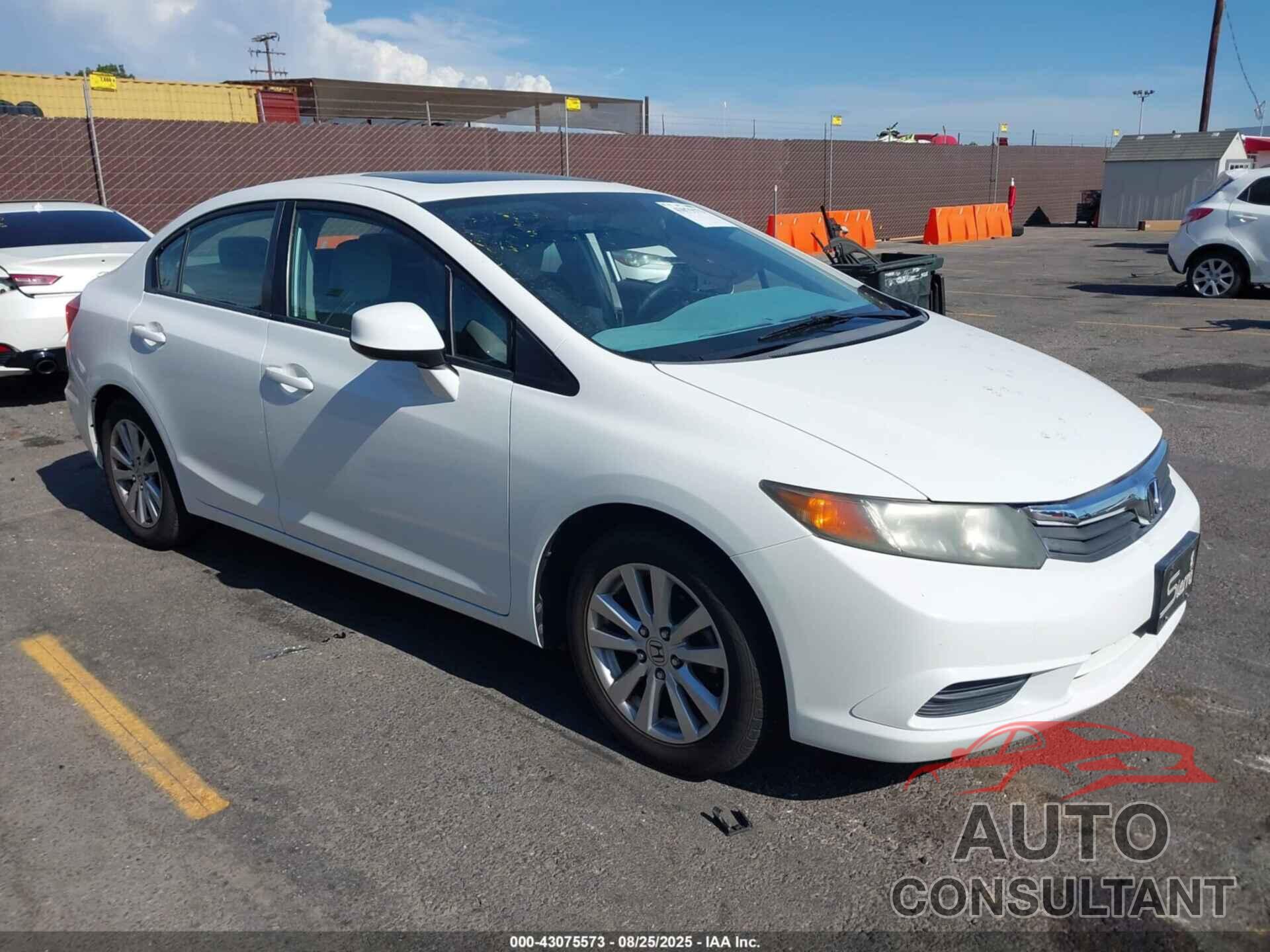 HONDA CIVIC 2012 - 19XFB2F88CE382481