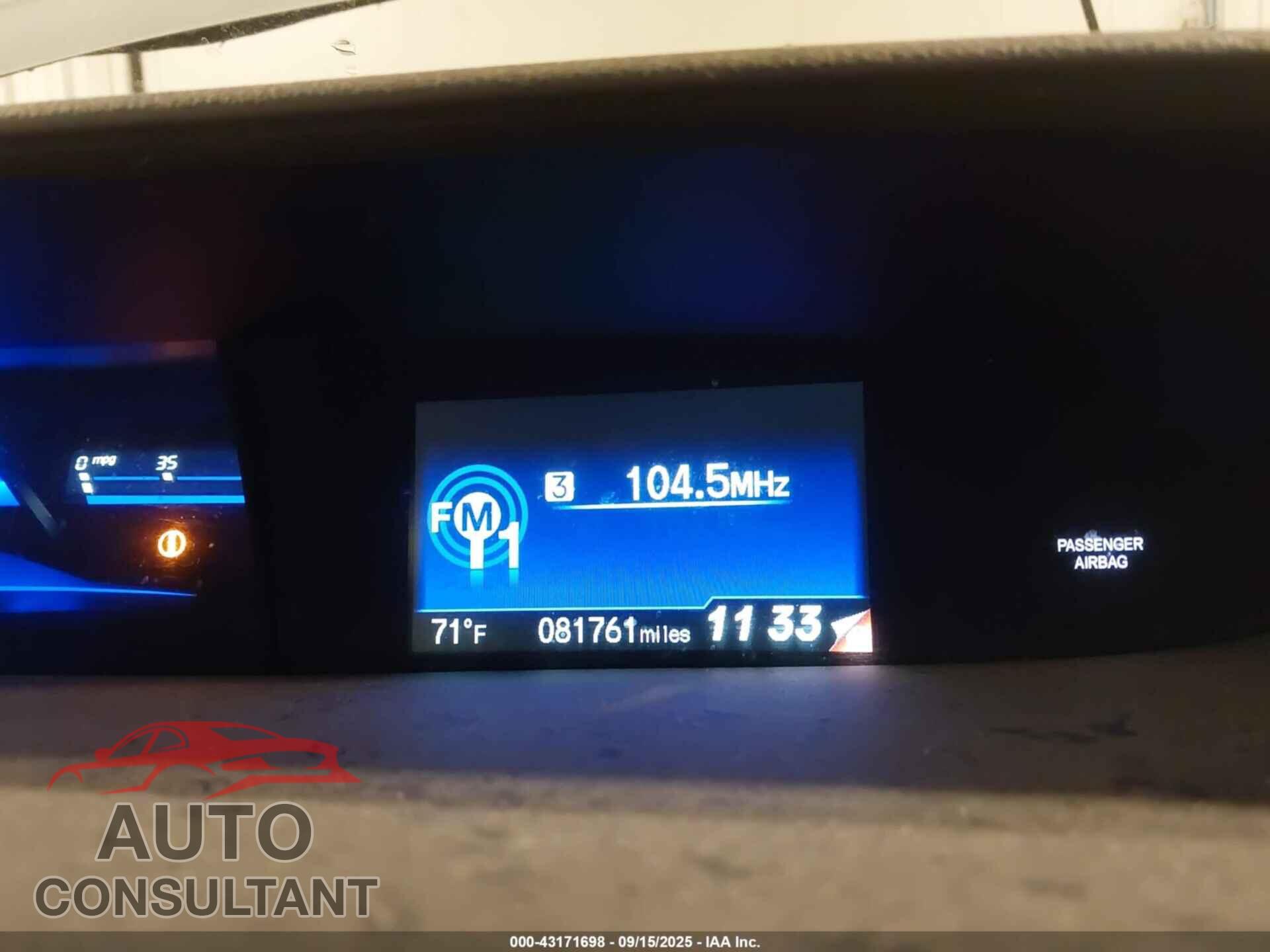 HONDA CIVIC 2013 - 19XFB2F5XDE048802