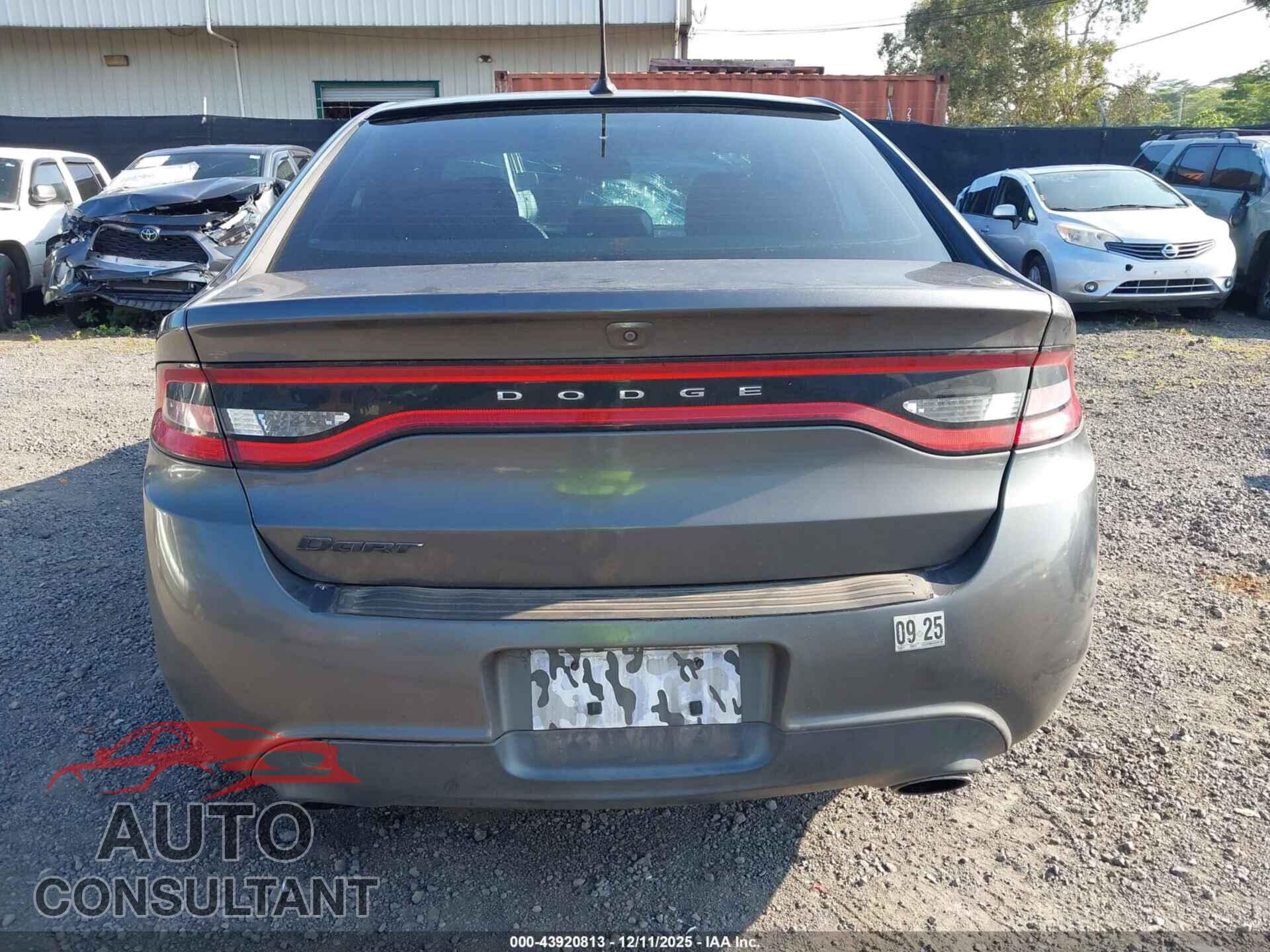 DODGE DART 2015 - 1C3CDFBB5FD345159