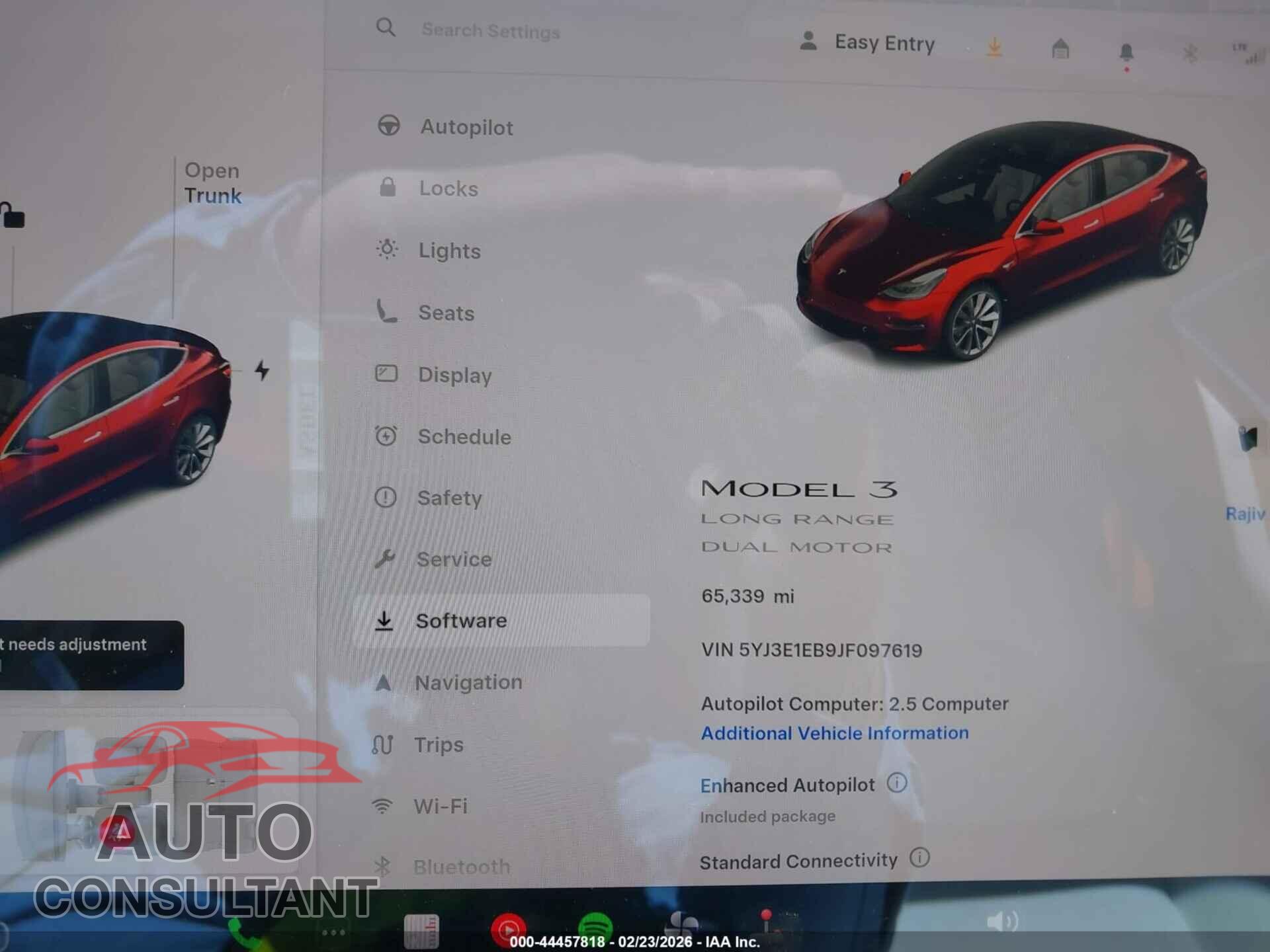 TESLA MODEL 3 2018 - 5YJ3E1EB9JF097619