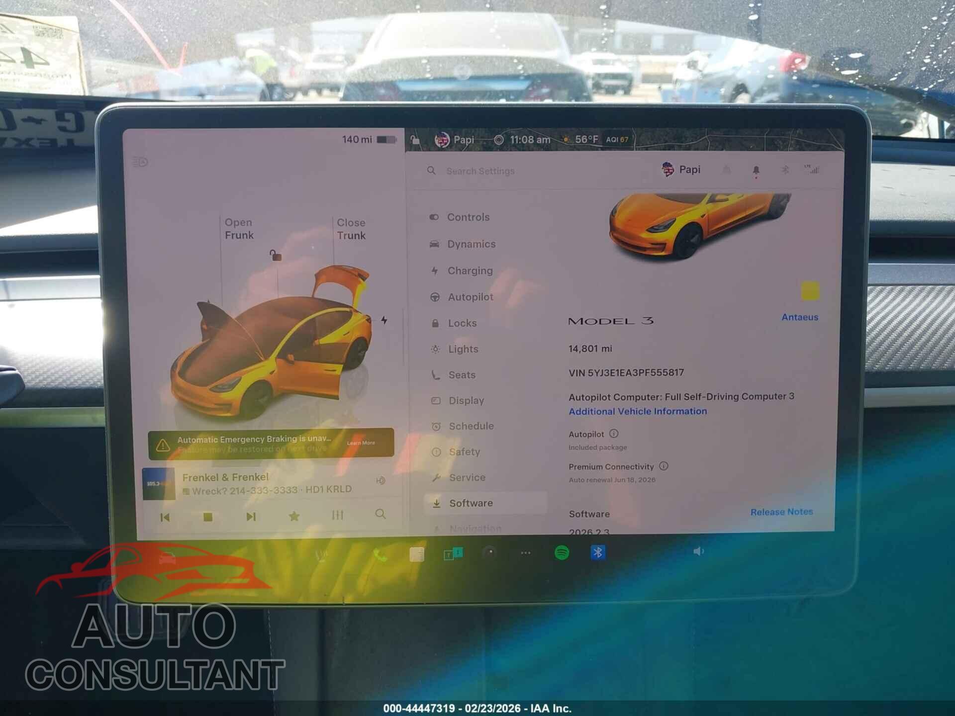 TESLA MODEL 3 2023 - 5YJ3E1EA3PF555817