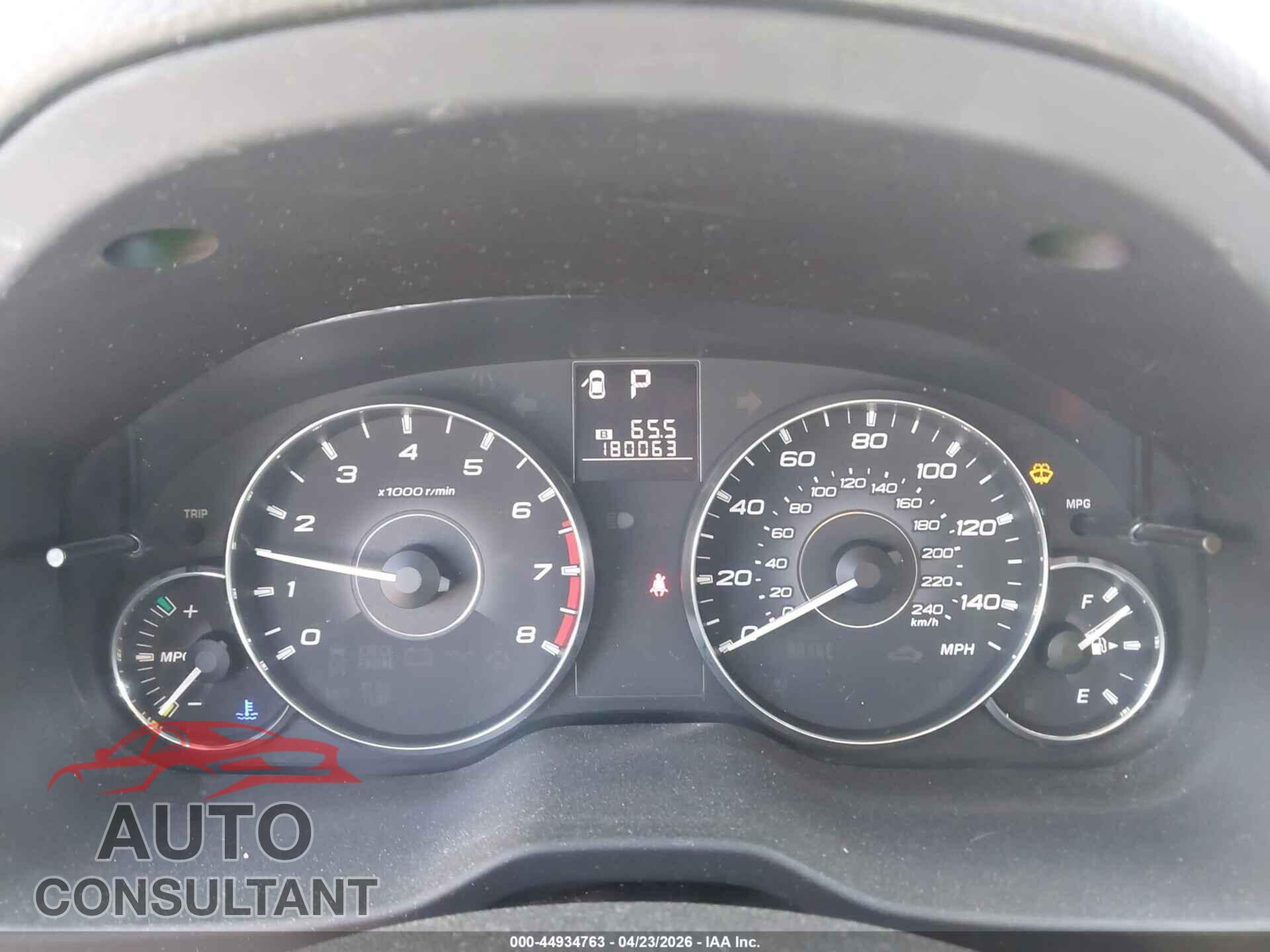 SUBARU OUTBACK 2012 - 4S4BRCCCXC3248986