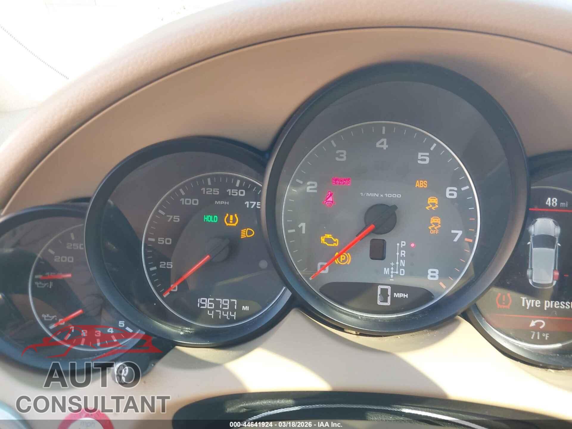 PORSCHE CAYENNE 2012 - WP1AB2A21CLA49994
