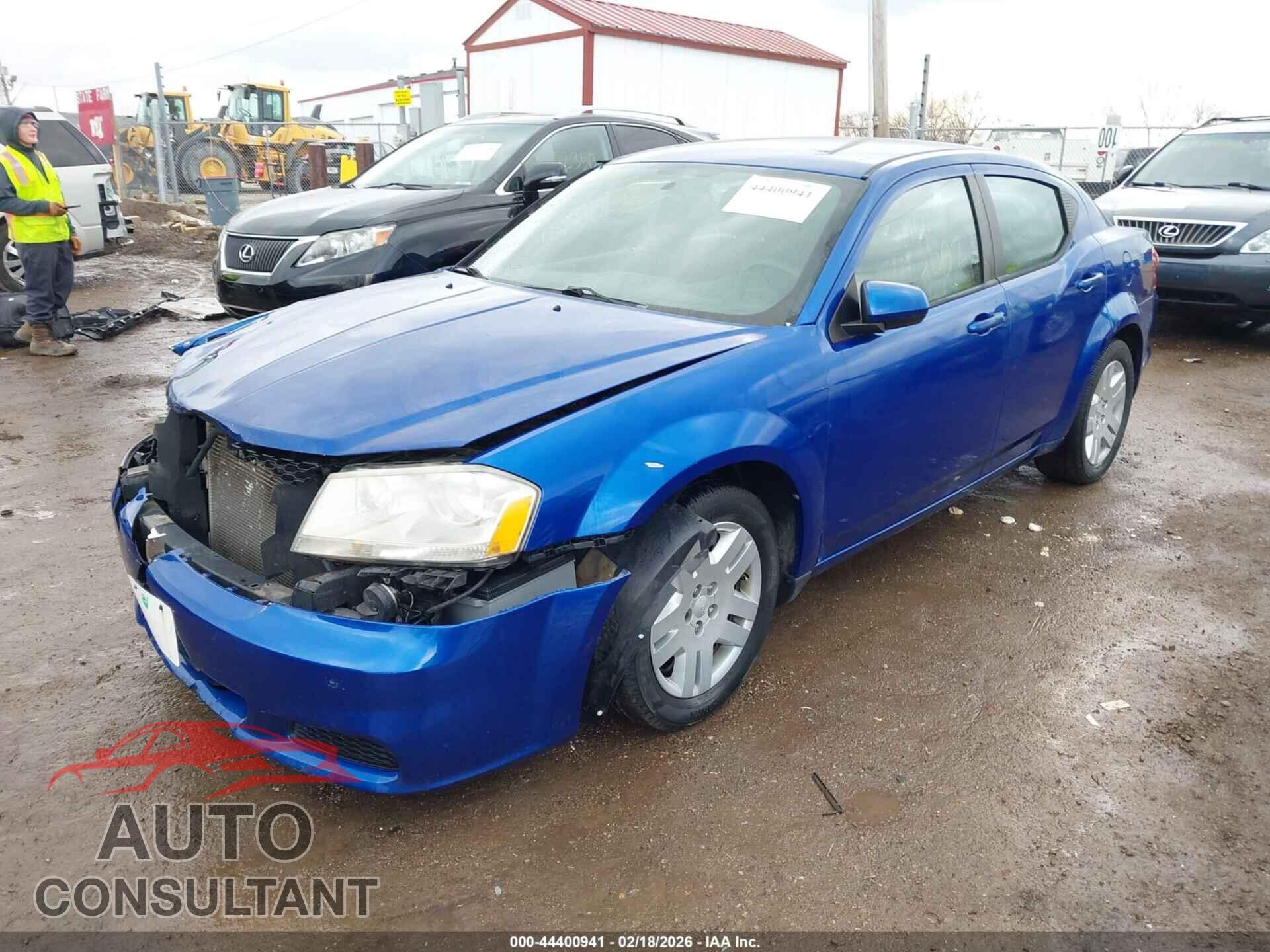DODGE AVENGER 2012 - 1C3CDZCB1CN148625