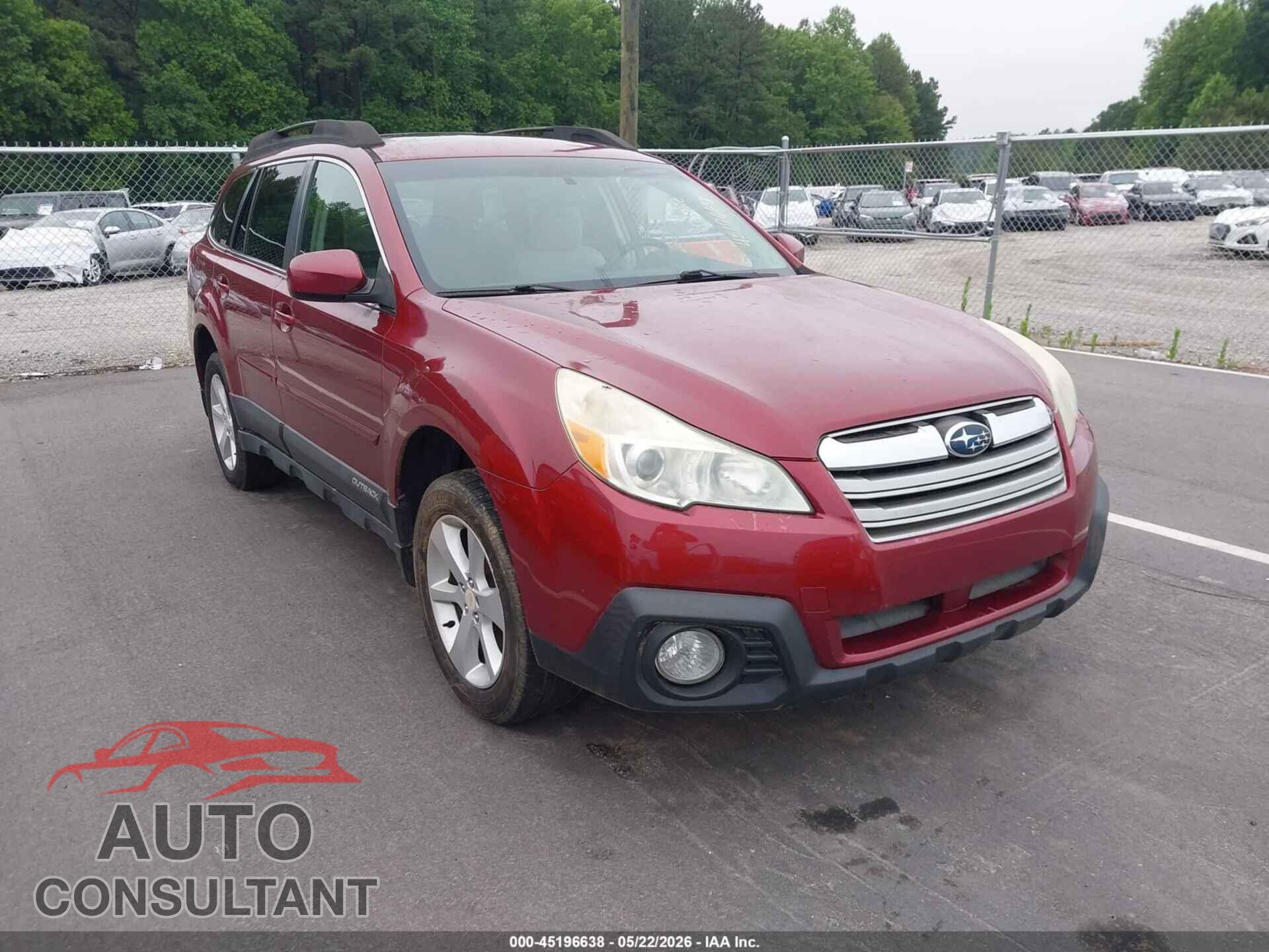 SUBARU OUTBACK 2014 - 4S4BRBDC8E3201449