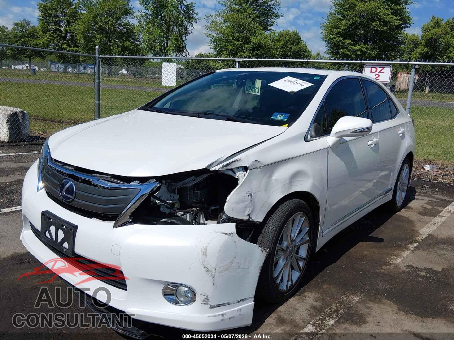 LEXUS HS 250H 2010 - JTHBB1BA2A2020236