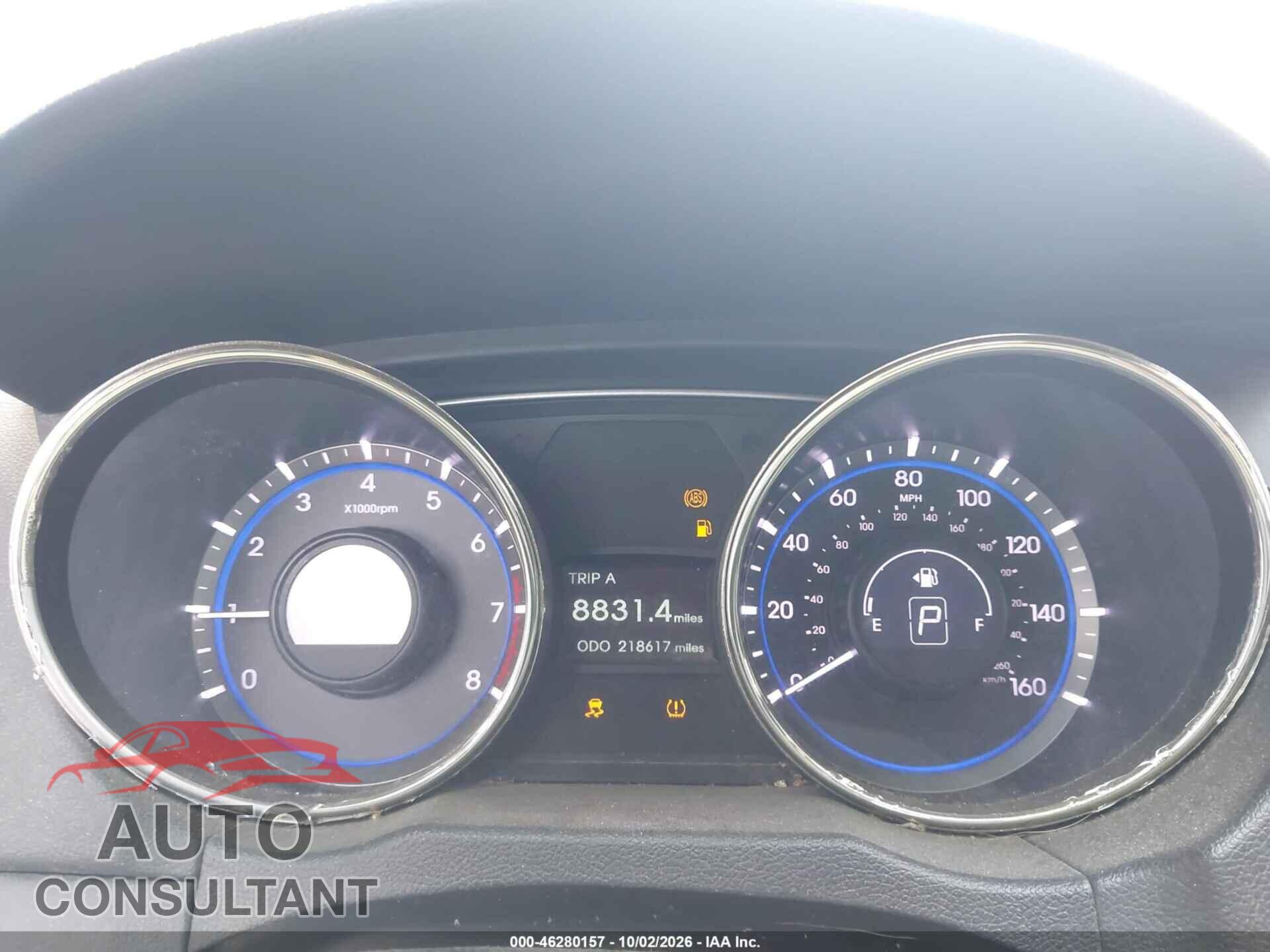 HYUNDAI SONATA 2012 - 5NPEC4AC1CH477444