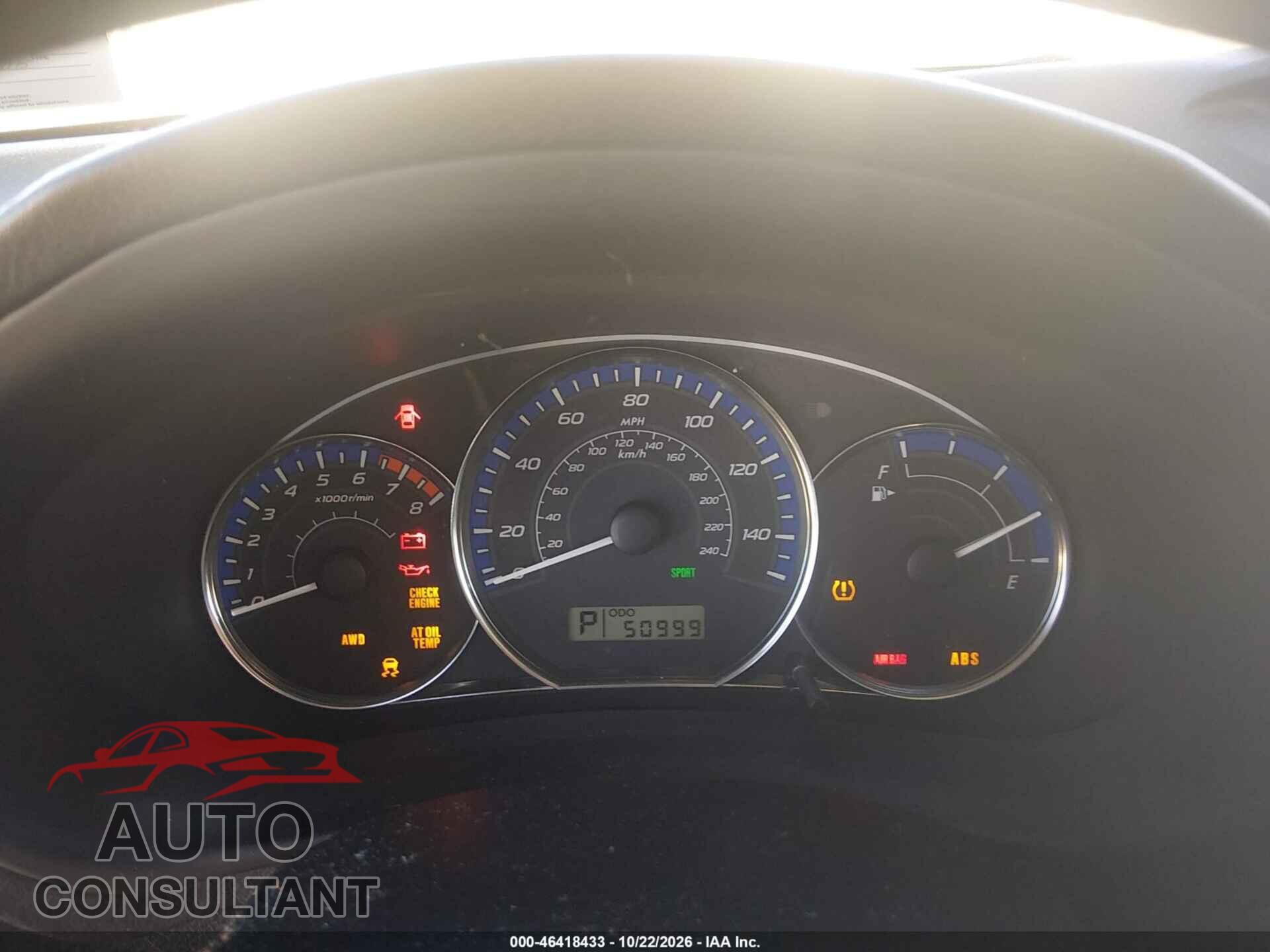 SUBARU FORESTER 2013 - JF2SHABC2DH442995