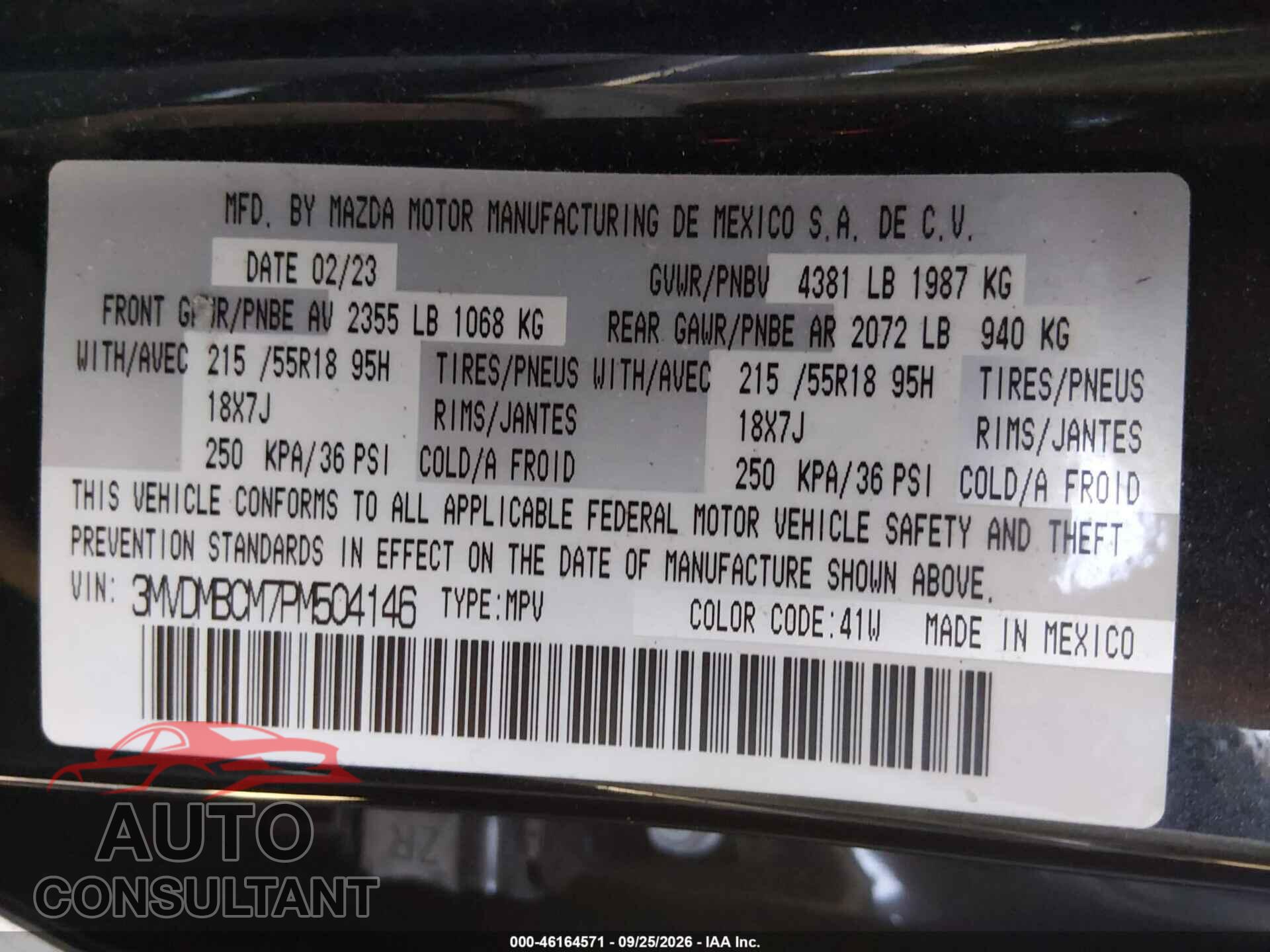 MAZDA CX-30 2023 - 3MVDMBCM7PM504146