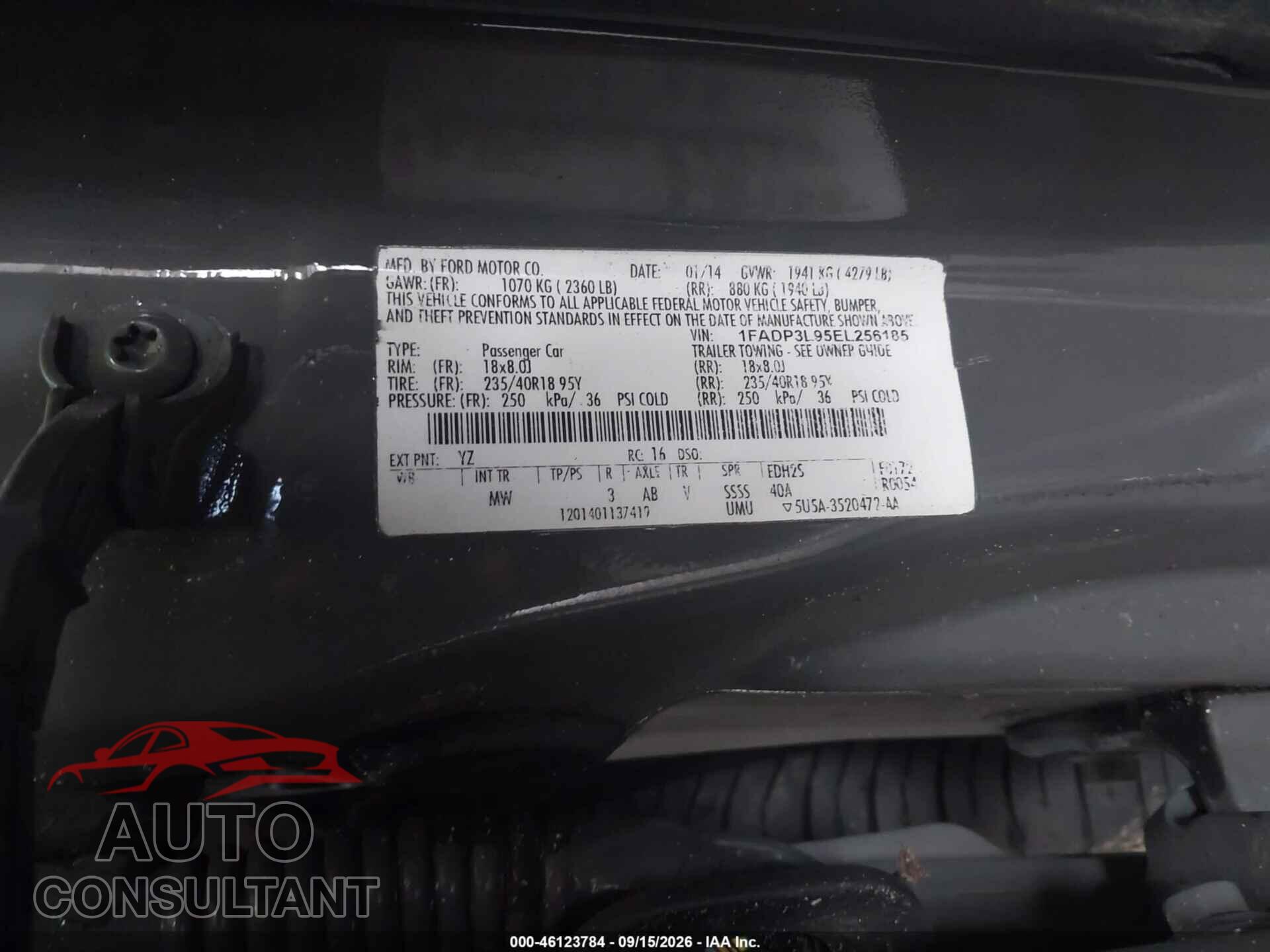 FORD FOCUS ST 2014 - 1FADP3L95EL256185