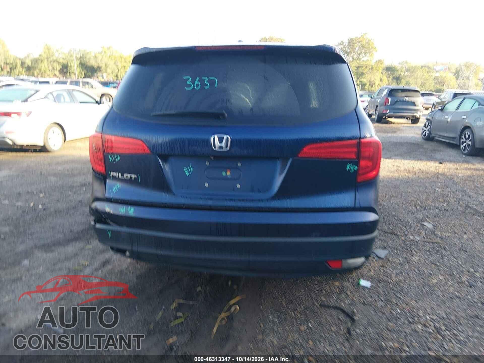 HONDA PILOT 2017 - 5FNYF5H62HB010890