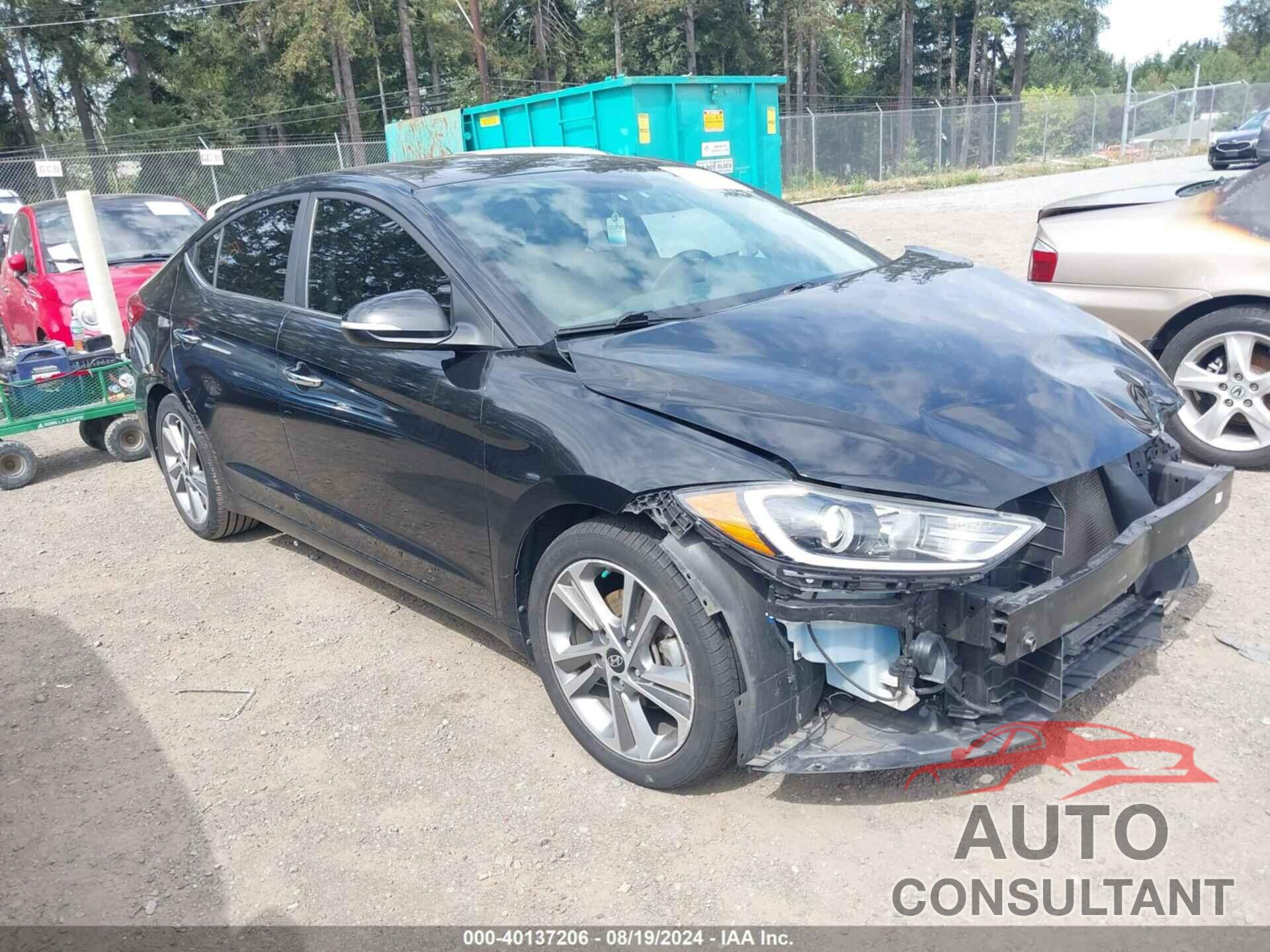 HYUNDAI ELANTRA 2017 - KMHD84LFXHU266952