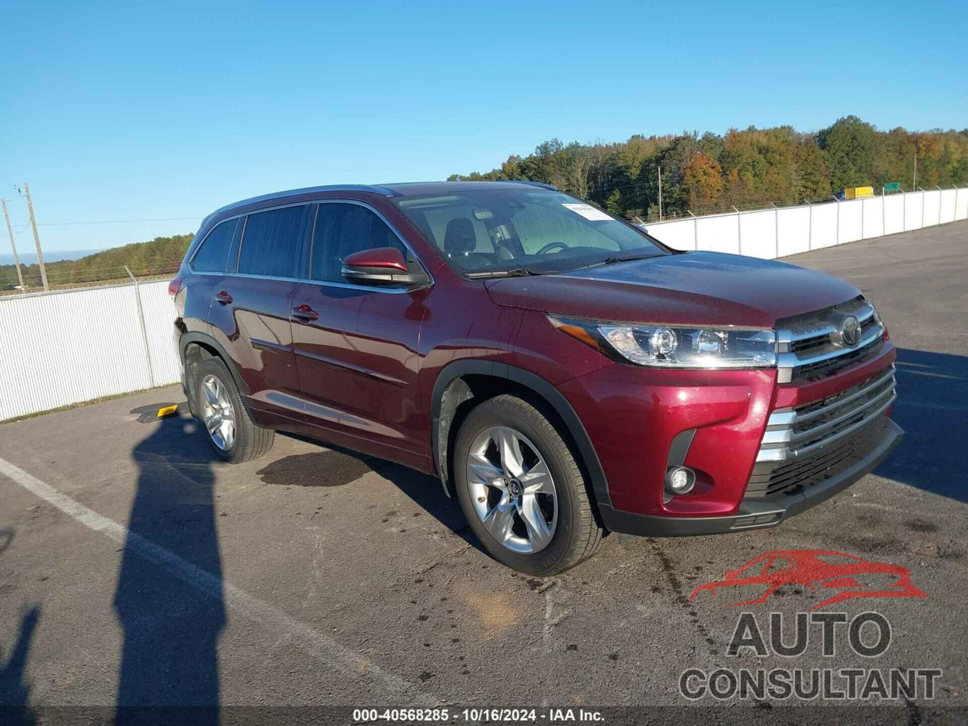 TOYOTA HIGHLANDER 2019 - 5TDDZRFH7KS946296