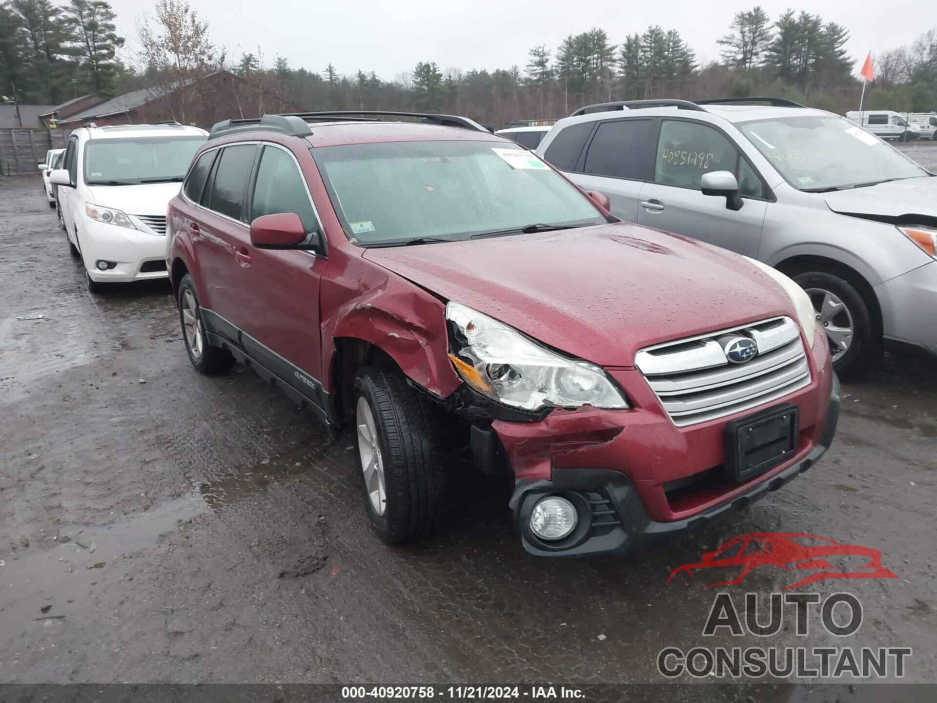 SUBARU OUTBACK 2013 - 4S4BRBCC4D3320793