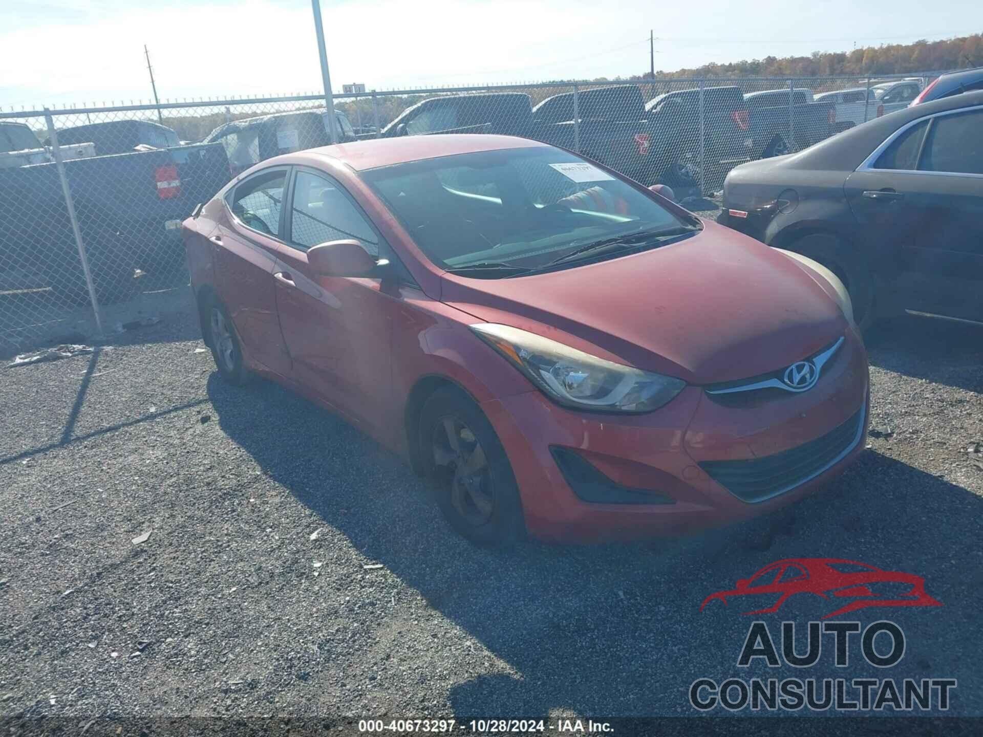 HYUNDAI ELANTRA 2015 - KMHDH4AE9FU415990