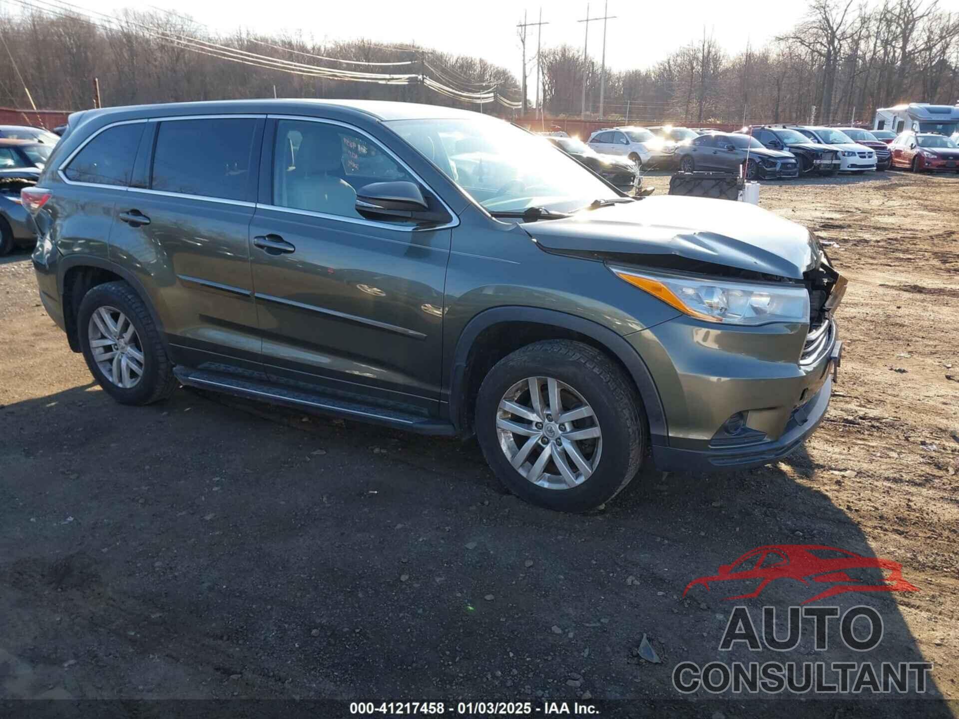TOYOTA HIGHLANDER 2015 - 5TDZARFH5FS010180