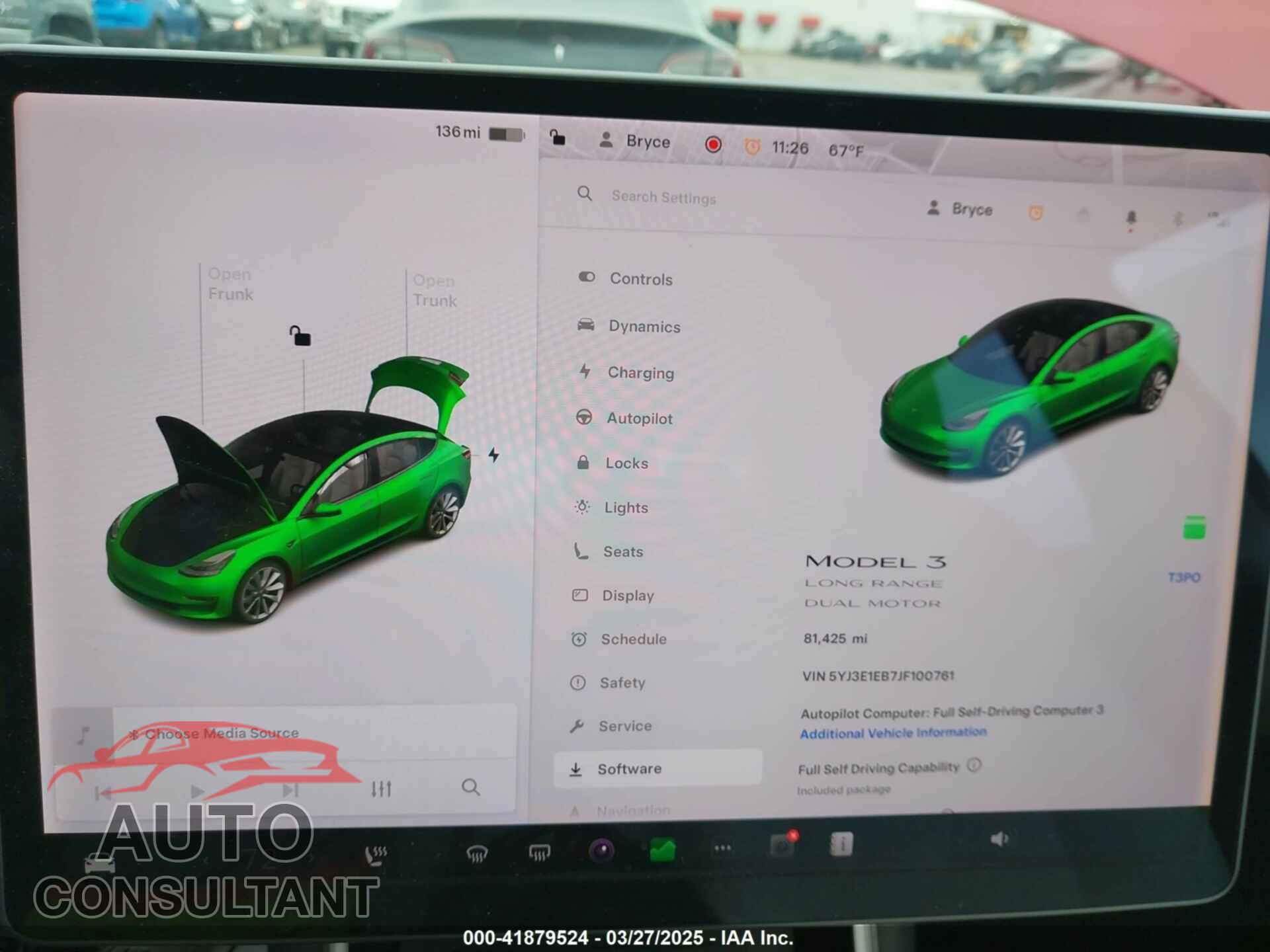 TESLA MODEL 3 2018 - 5YJ3E1EB7JF100761