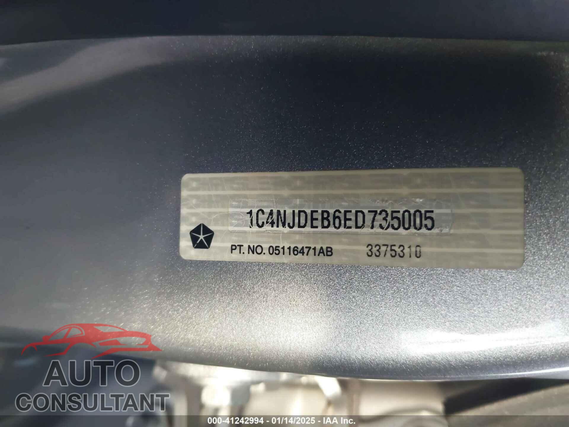 JEEP COMPASS 2014 - 1C4NJDEB6ED735005