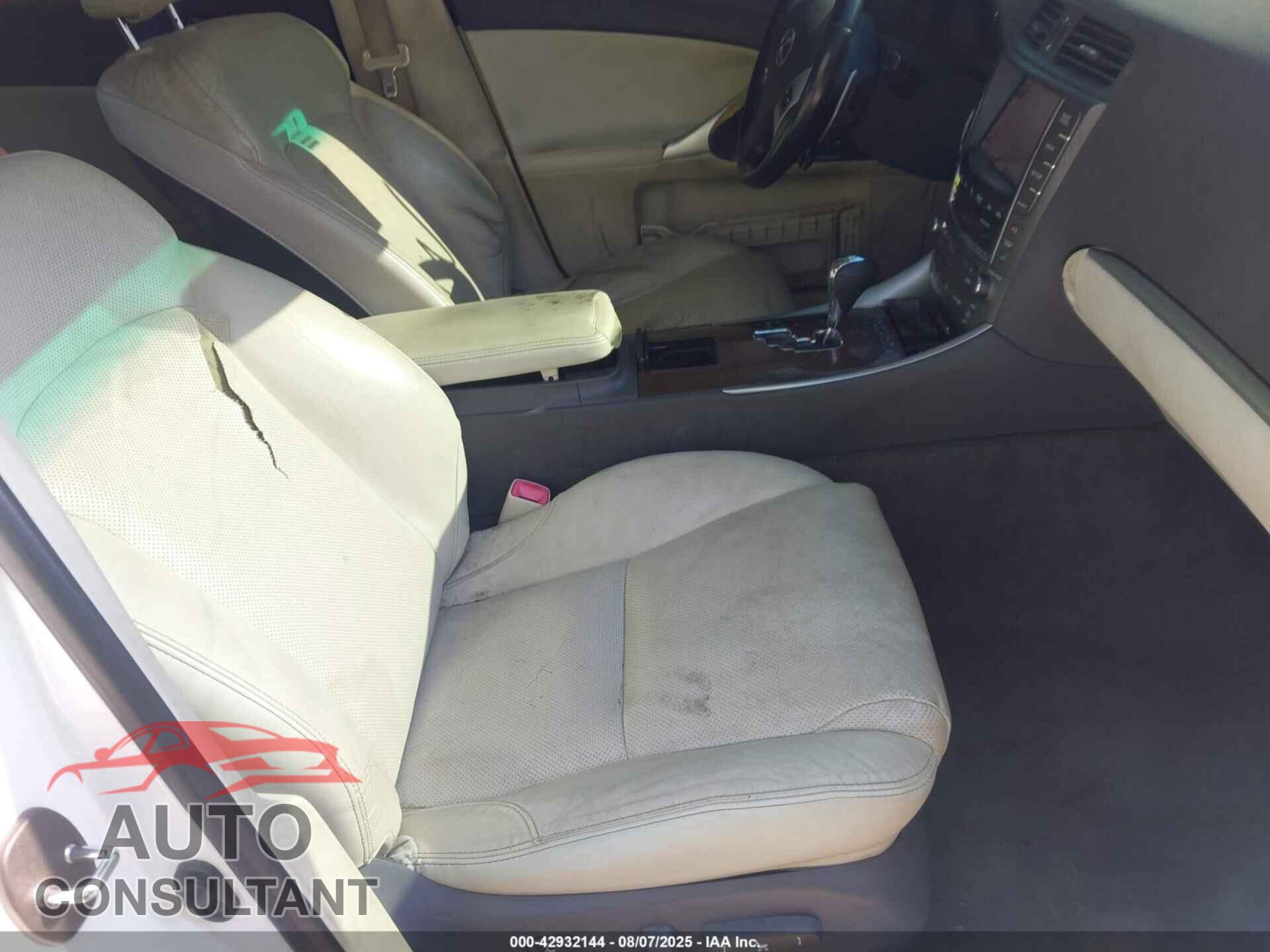 LEXUS IS 250 2012 - JTHBF5C22C5167080