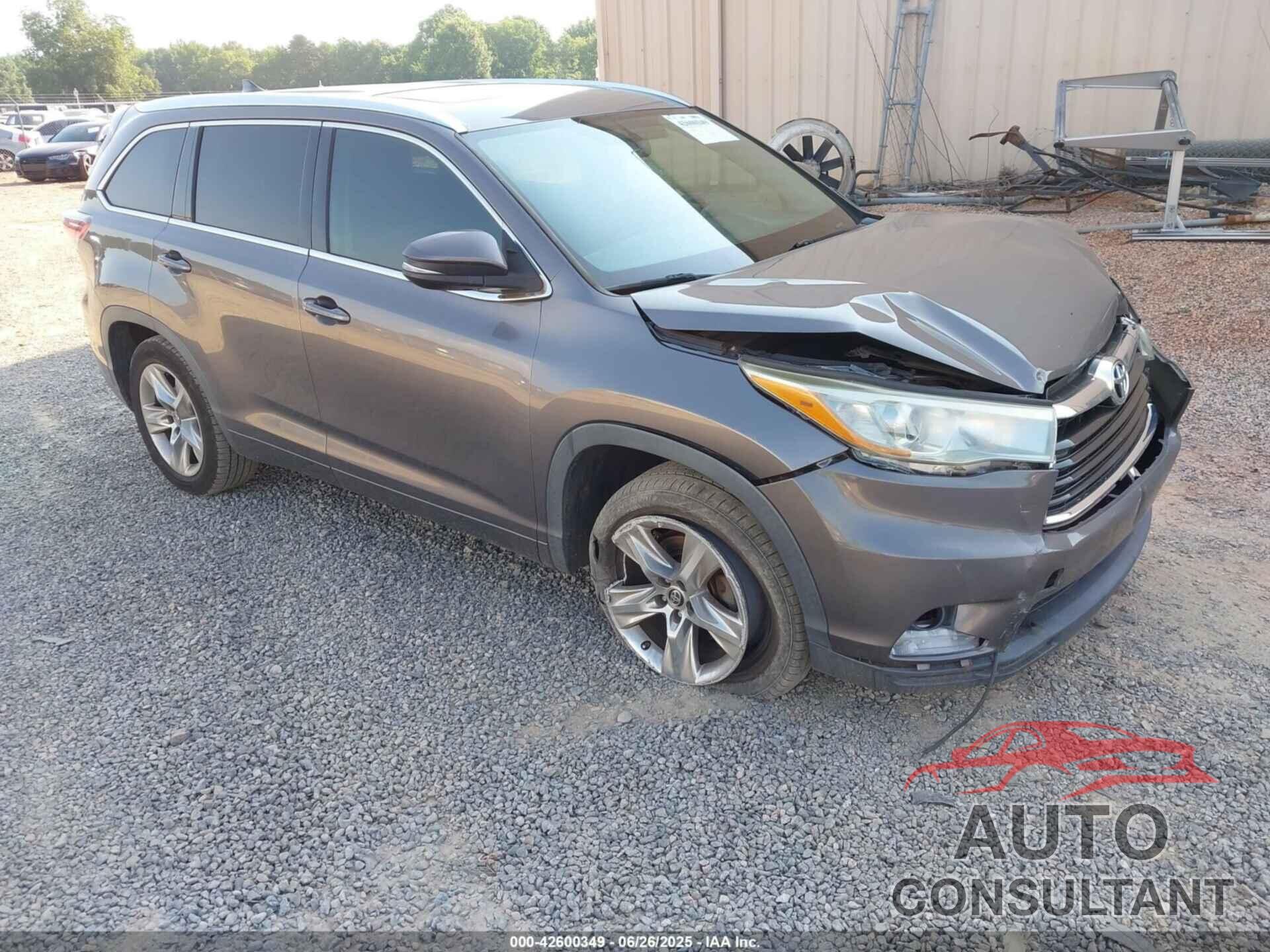 TOYOTA HIGHLANDER 2016 - 5TDYKRFH6GS140253