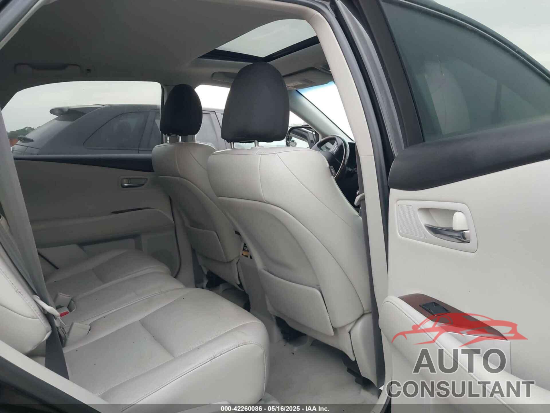 LEXUS RX 350 2010 - 2T2BK1BA6AC007827