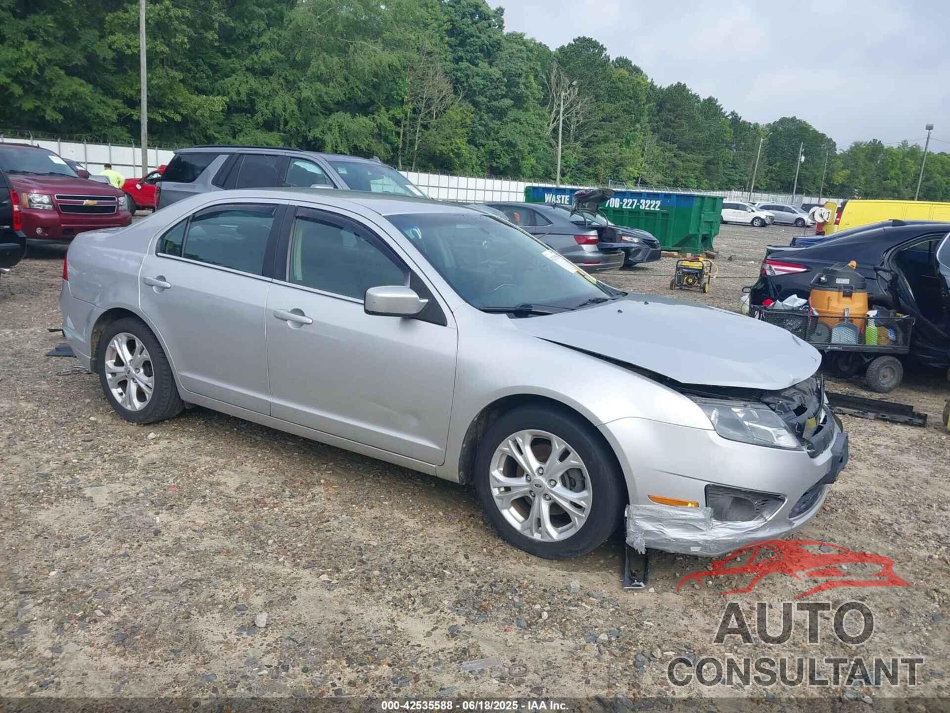 FORD FUSION 2012 - 3FAHP0HA9CR284928