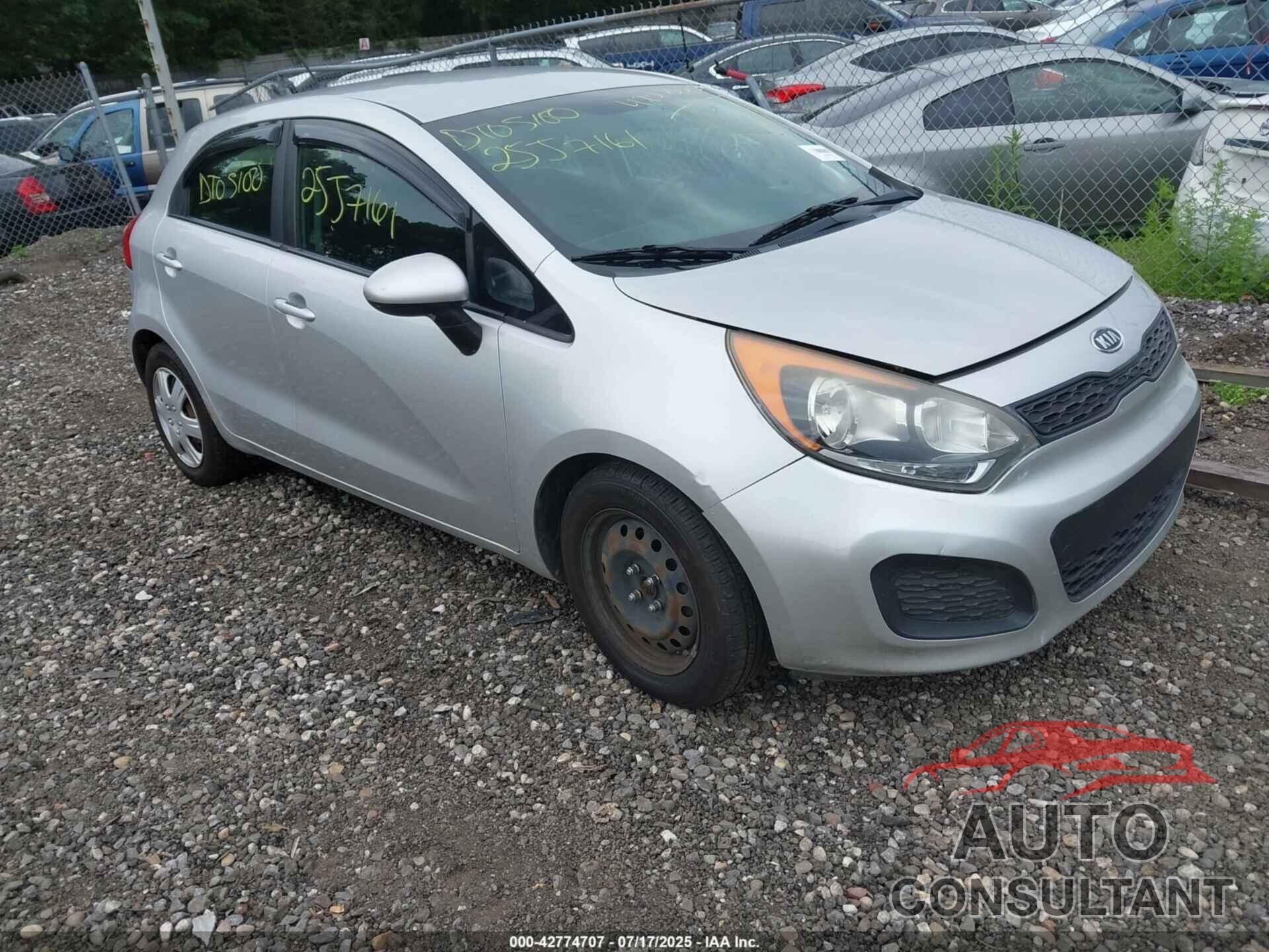 KIA RIO 2013 - KNADM5A38D6108619