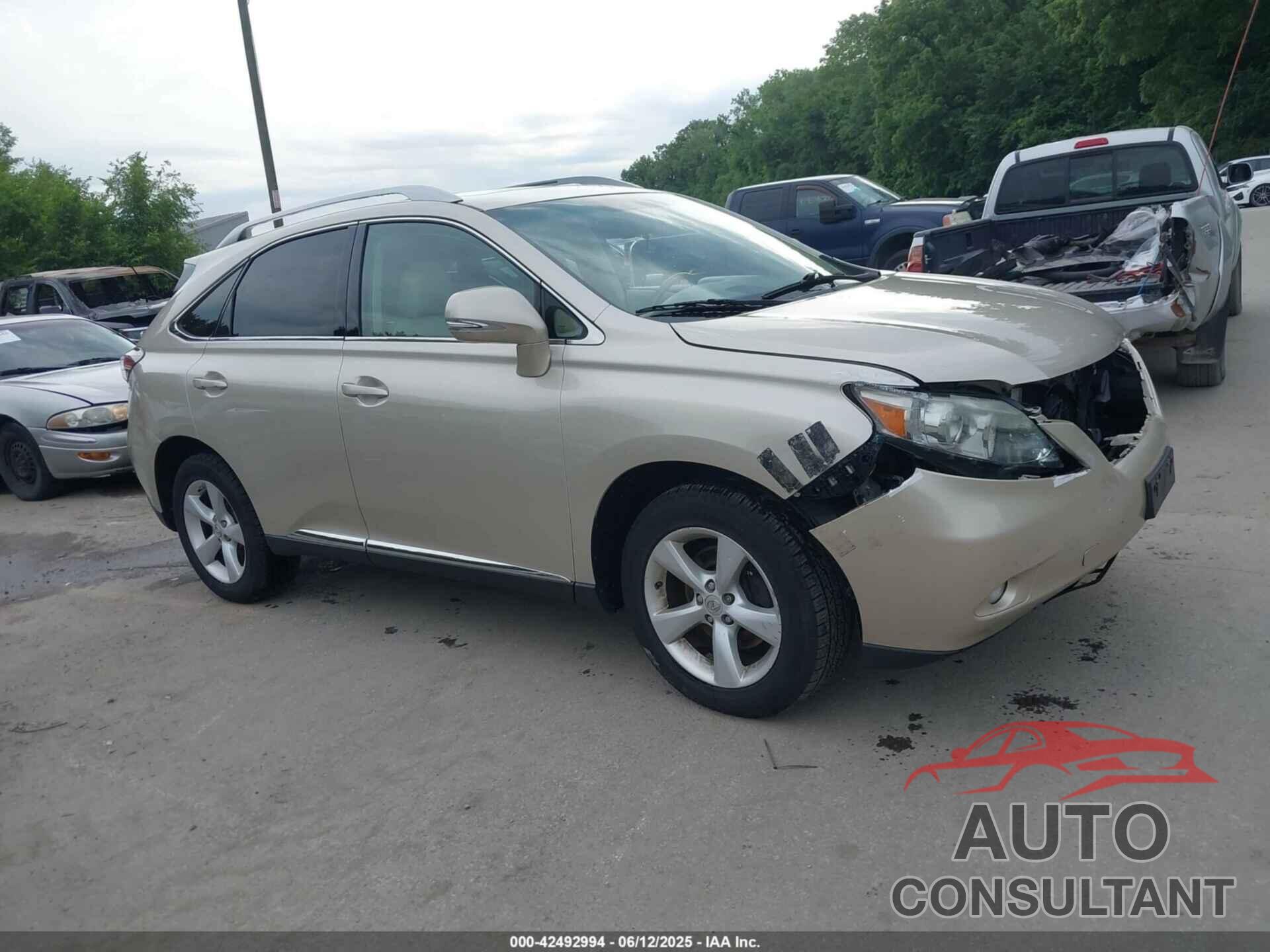 LEXUS RX 350 2012 - 2T2BK1BA9CC134199