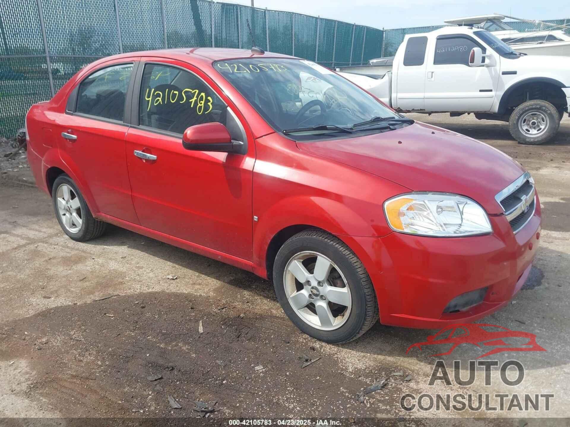 CHEVROLET AVEO 2009 - KL1TG56E79B628297
