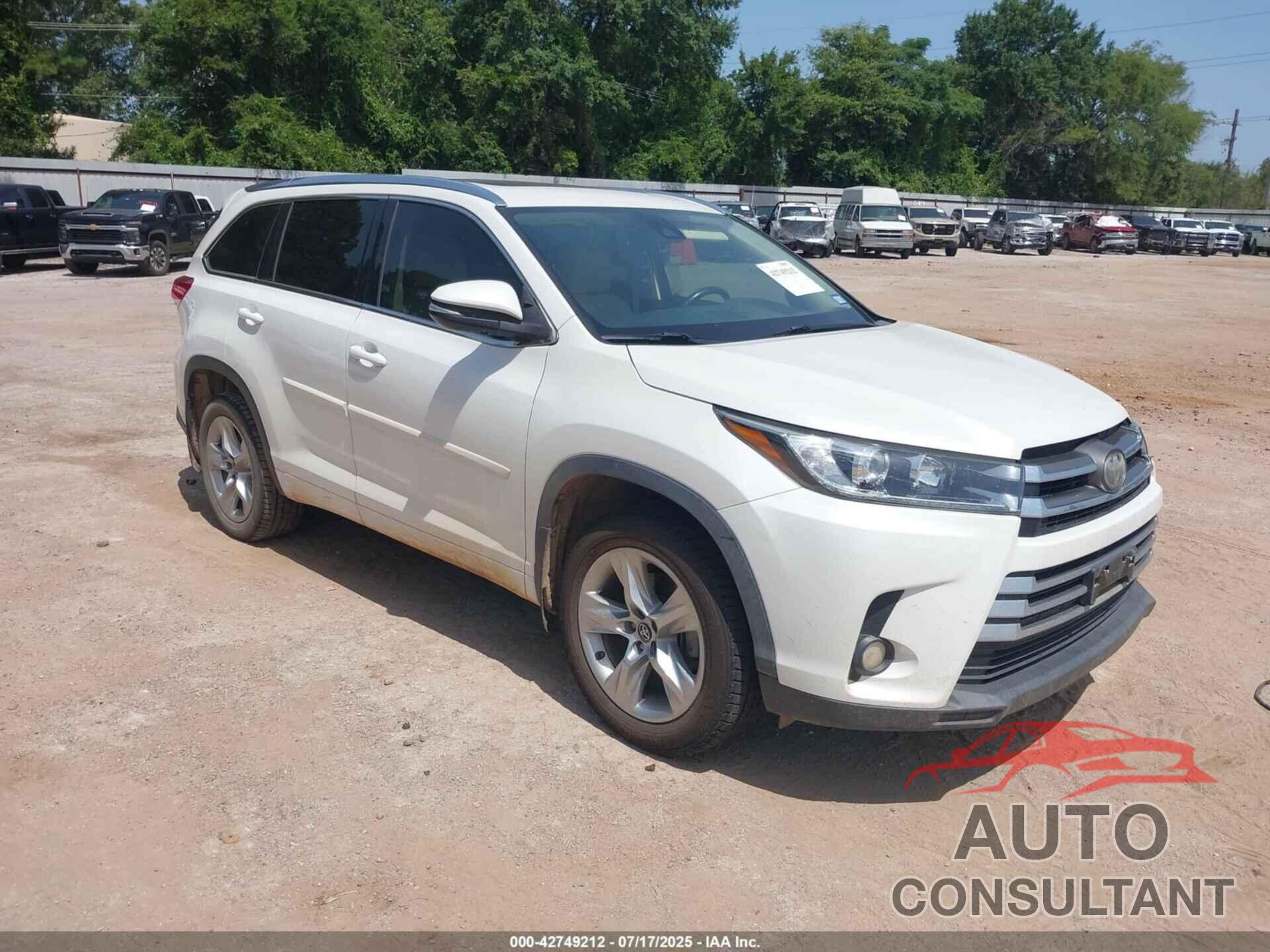 TOYOTA HIGHLANDER 2018 - 5TDYZRFH1JS253742