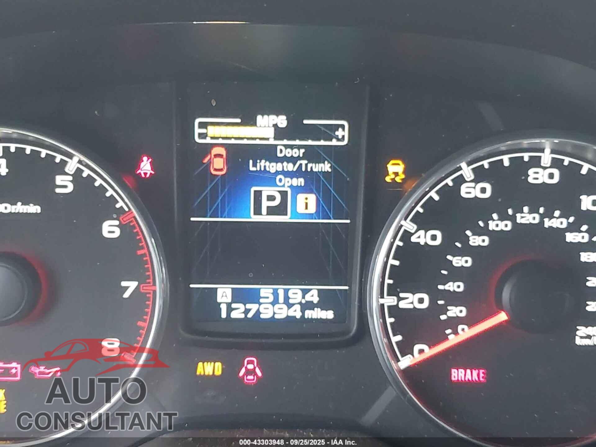 SUBARU OUTBACK 2014 - 4S4BRBLC8E3328297