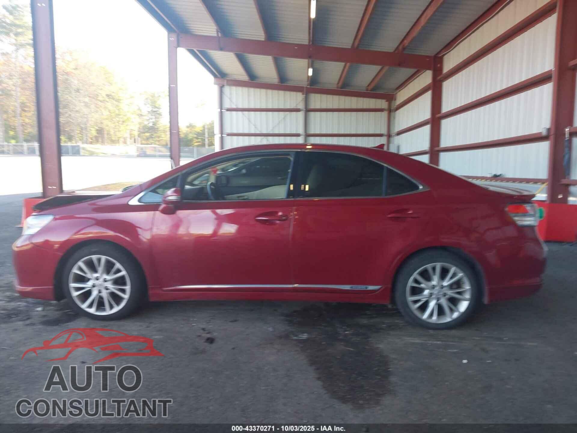 LEXUS HS 250H 2010 - JTHBB1BA6A2010244