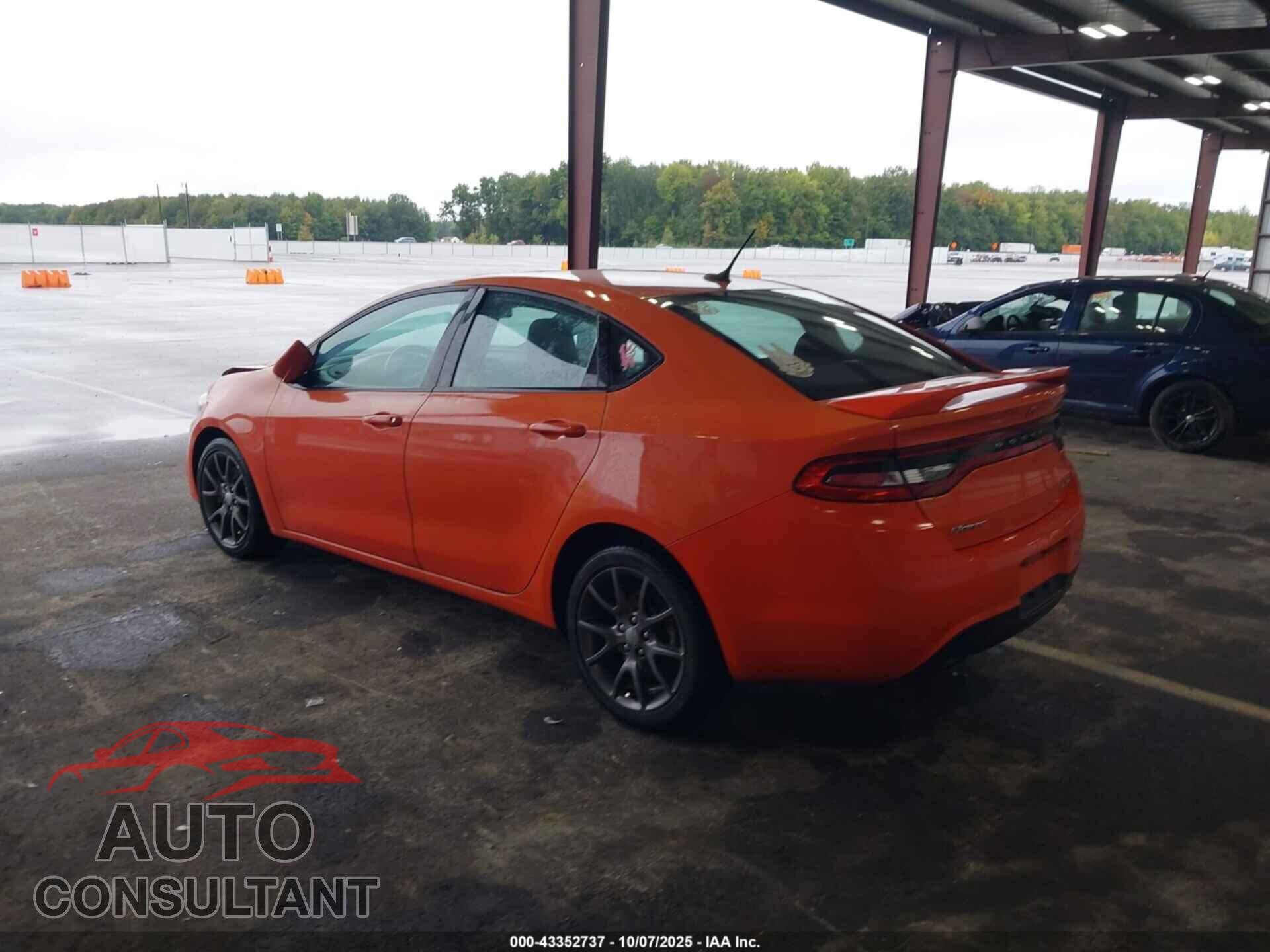 DODGE DART 2015 - 1C3CDFBB3FD300009
