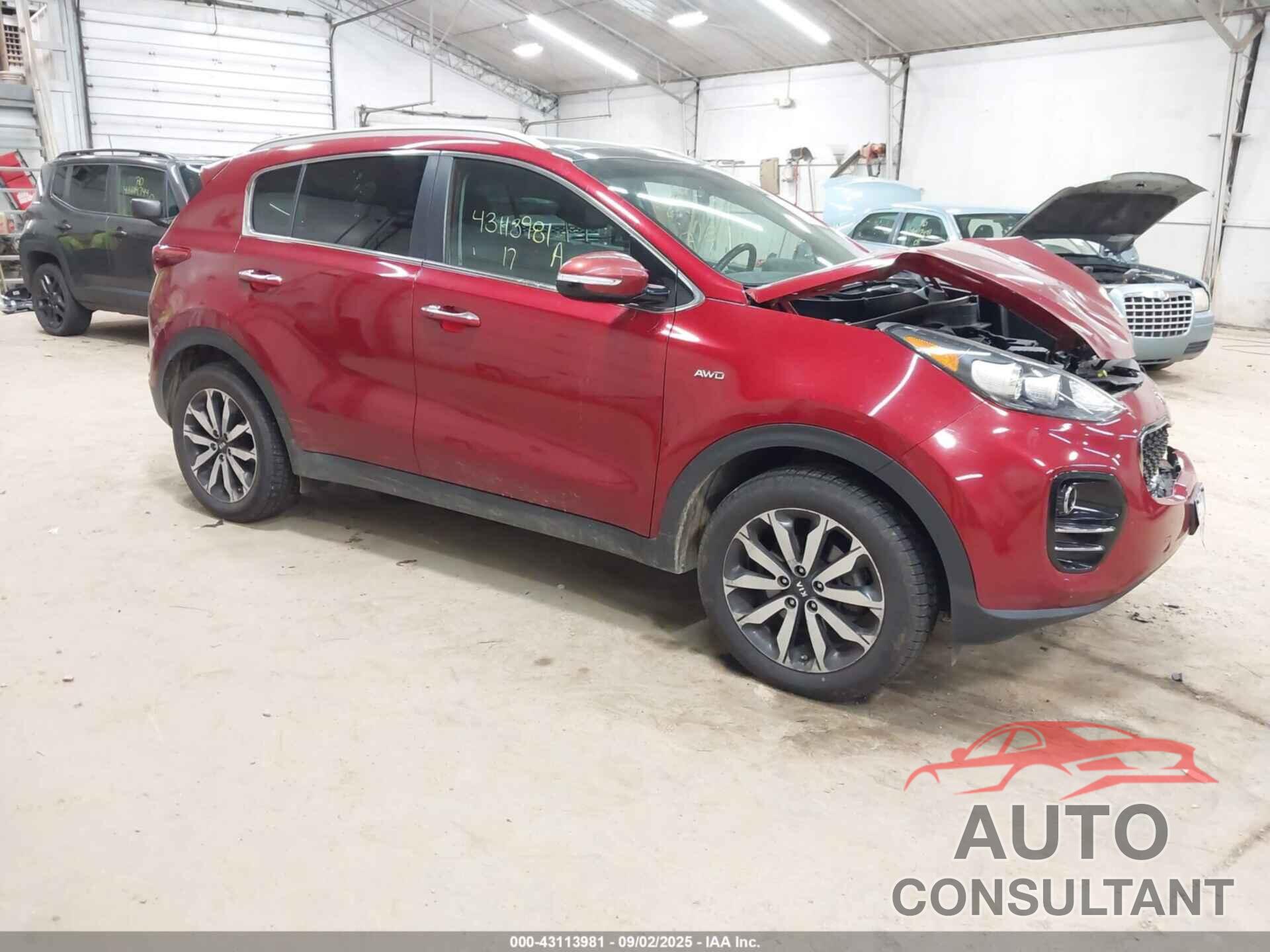 KIA SPORTAGE 2017 - KNDPNCAC3H7241726