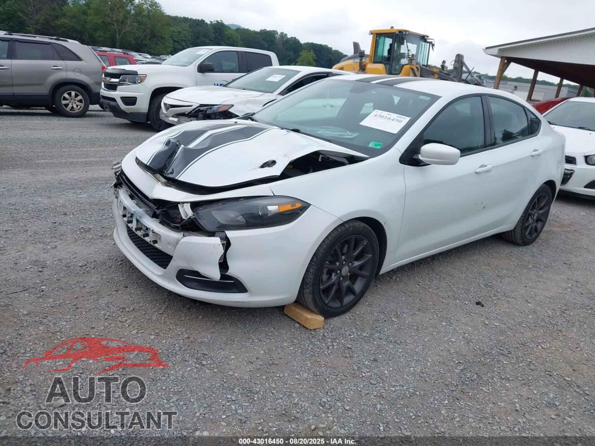 DODGE DART 2016 - 1C3CDFAA3GD578662