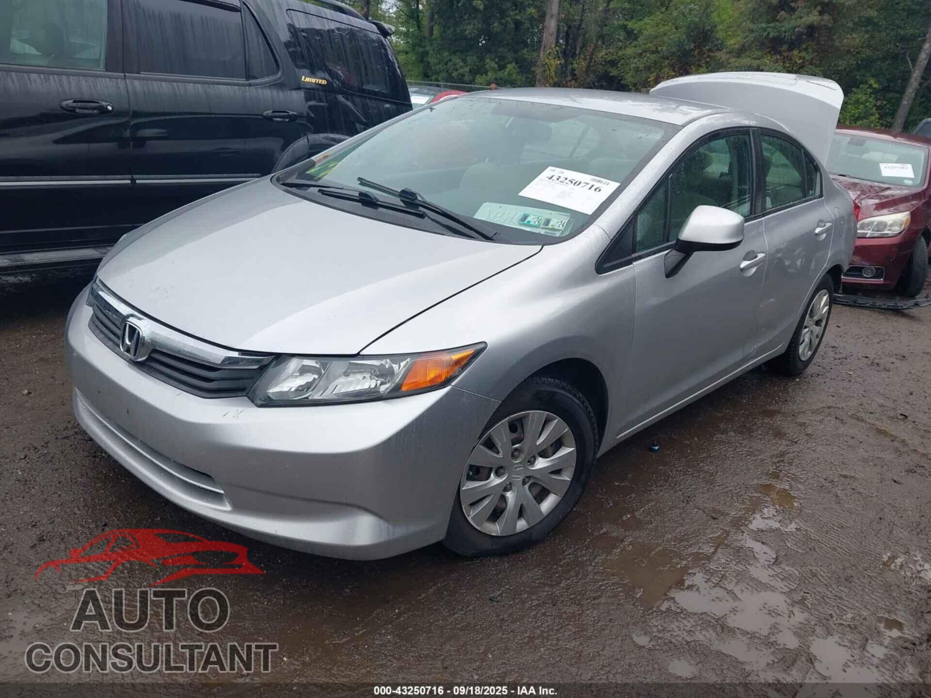 HONDA CIVIC 2012 - 19XFB2F54CE382709