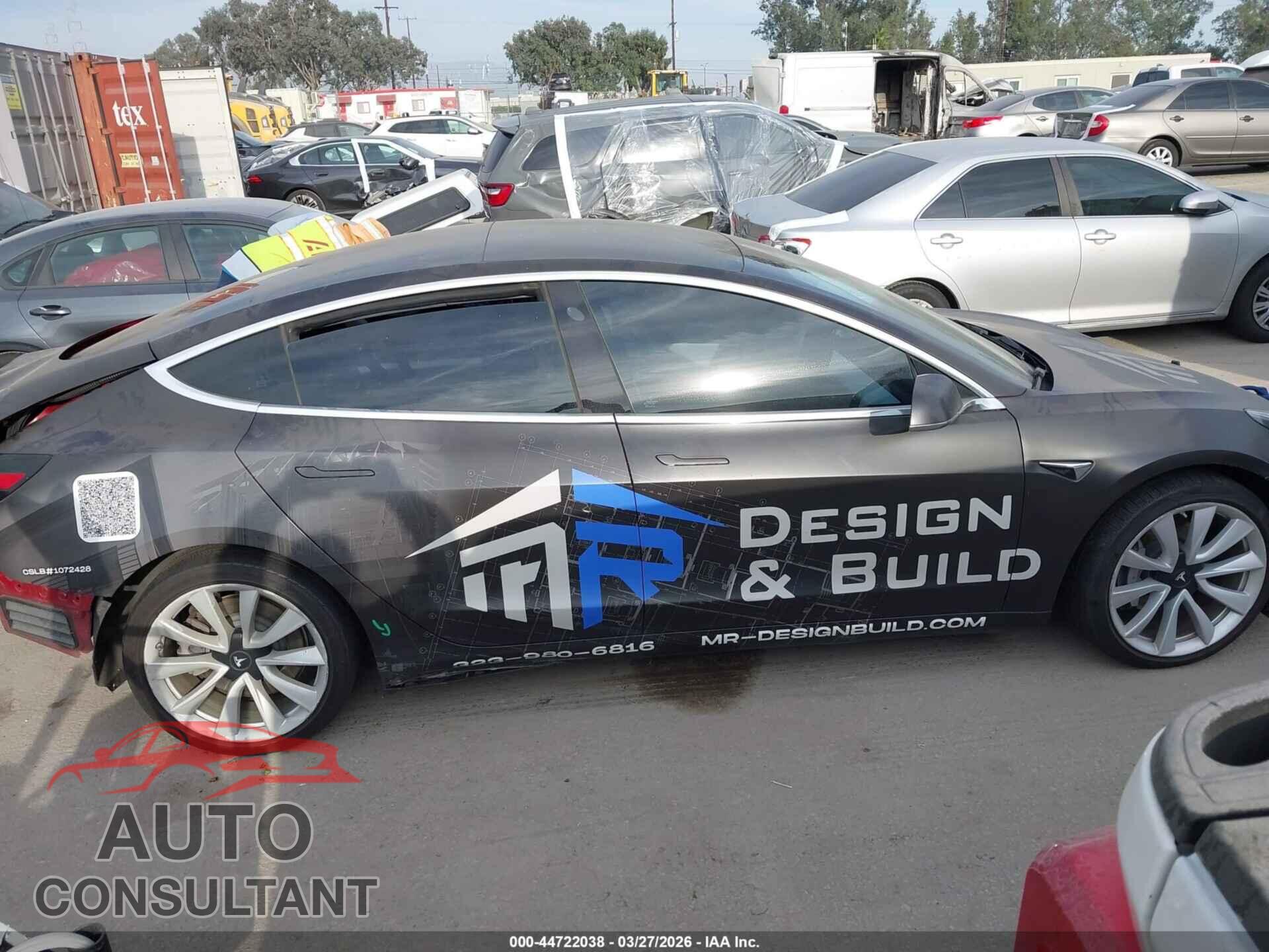 TESLA MODEL 3 2019 - 5YJ3E1EB2KF454561