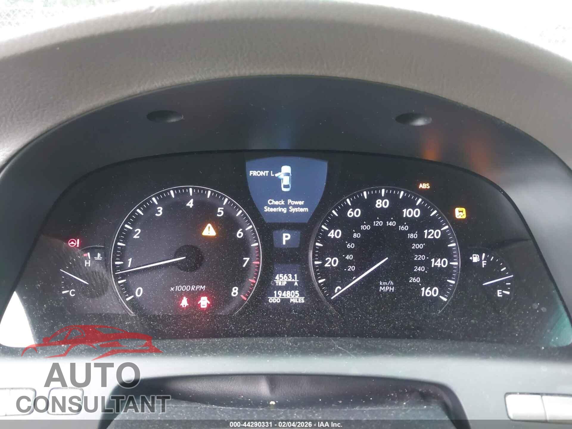 LEXUS LS 460 2012 - JTHBL5EFXC5111235