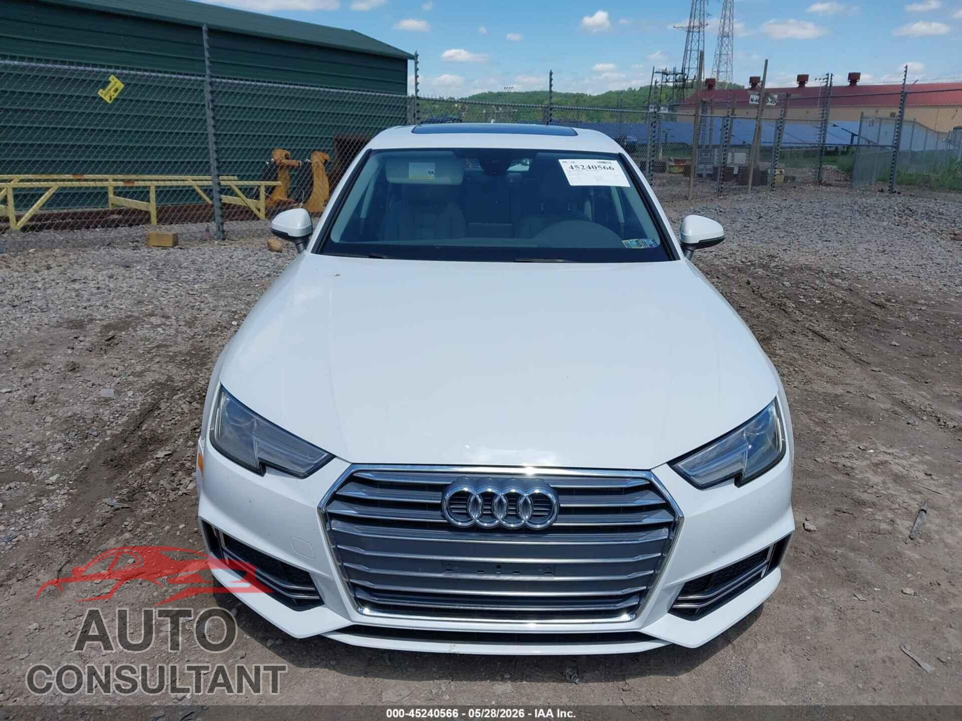 AUDI A4 2018 - WAUNNAF46JA077763