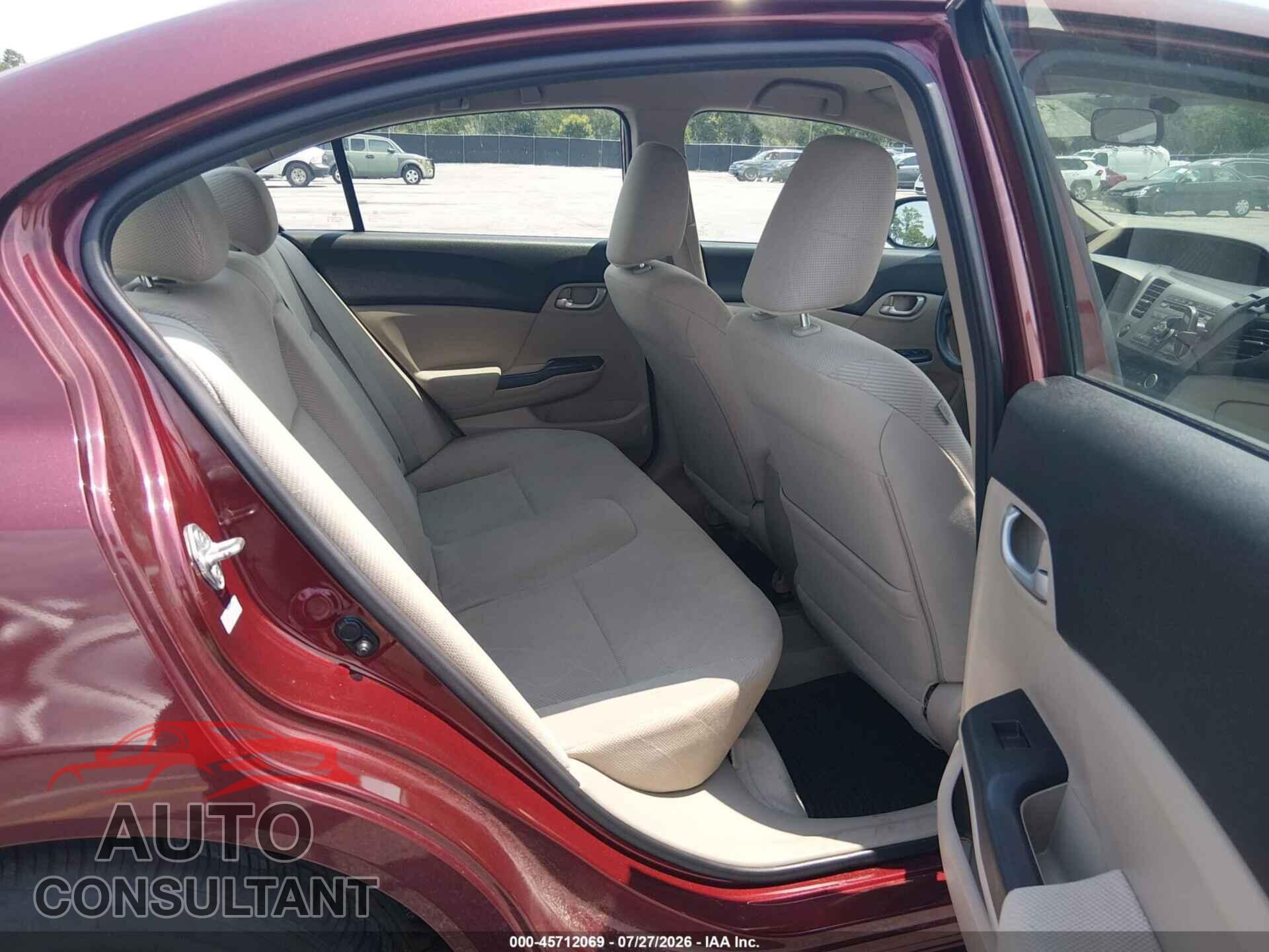 HONDA CIVIC 2012 - 2HGFB2F56CH543695