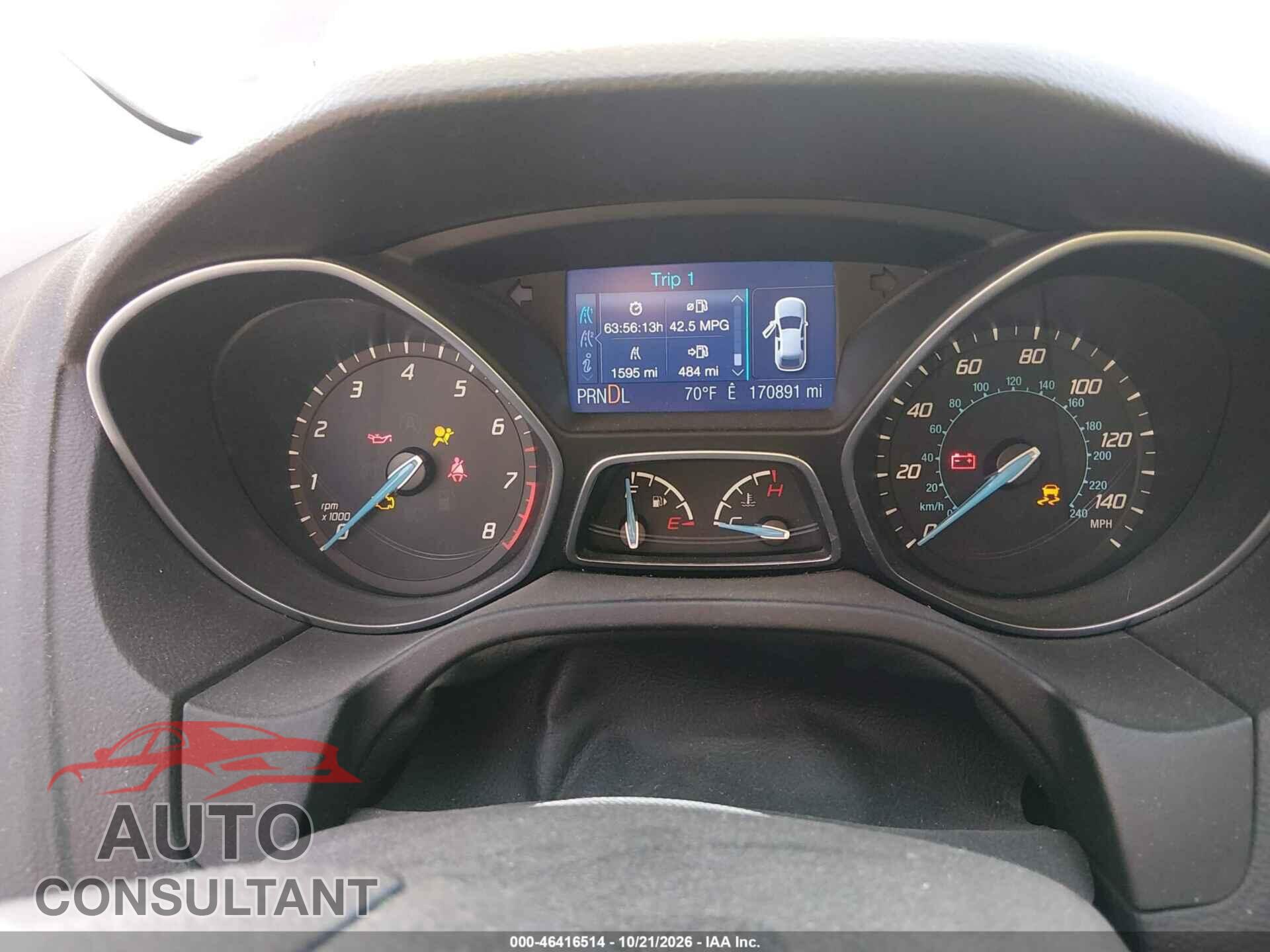 FORD FOCUS 2013 - 1FADP3F25DL370314