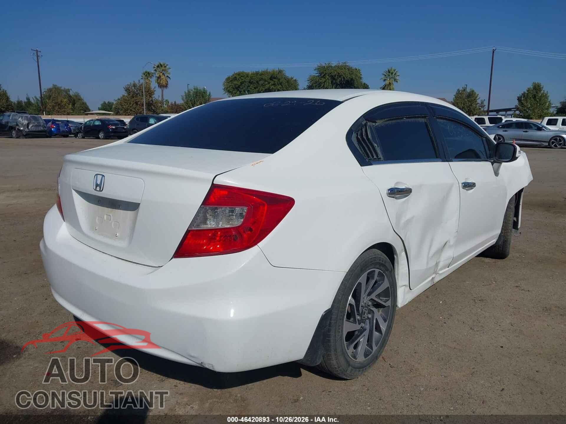 HONDA CIVIC 2012 - 19XFB2E51CE020239