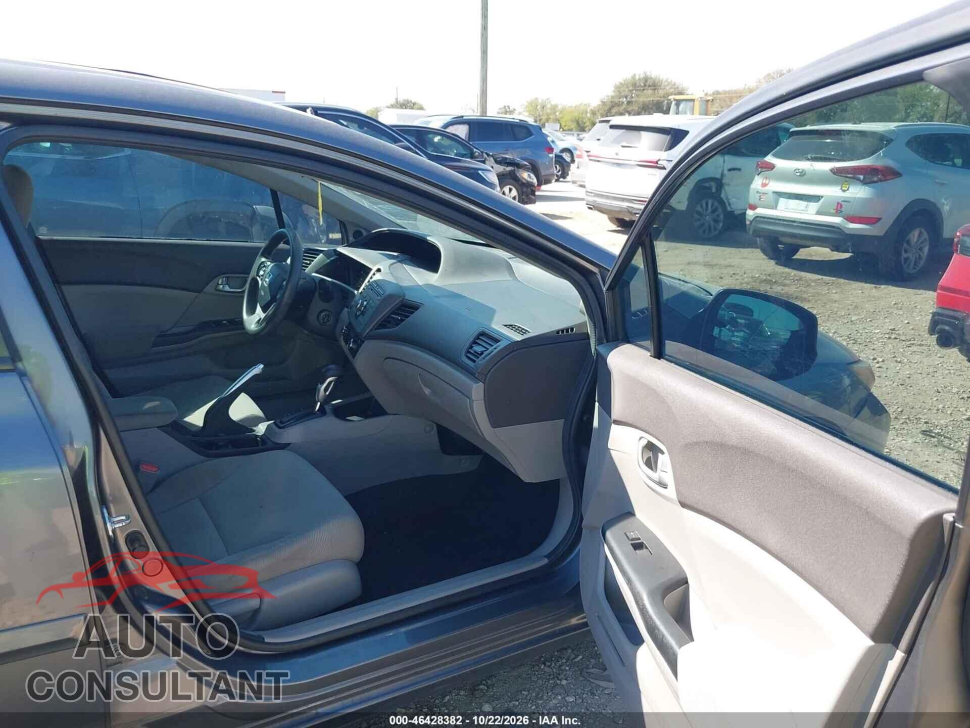 HONDA CIVIC 2012 - 19XFB2F80CE089741