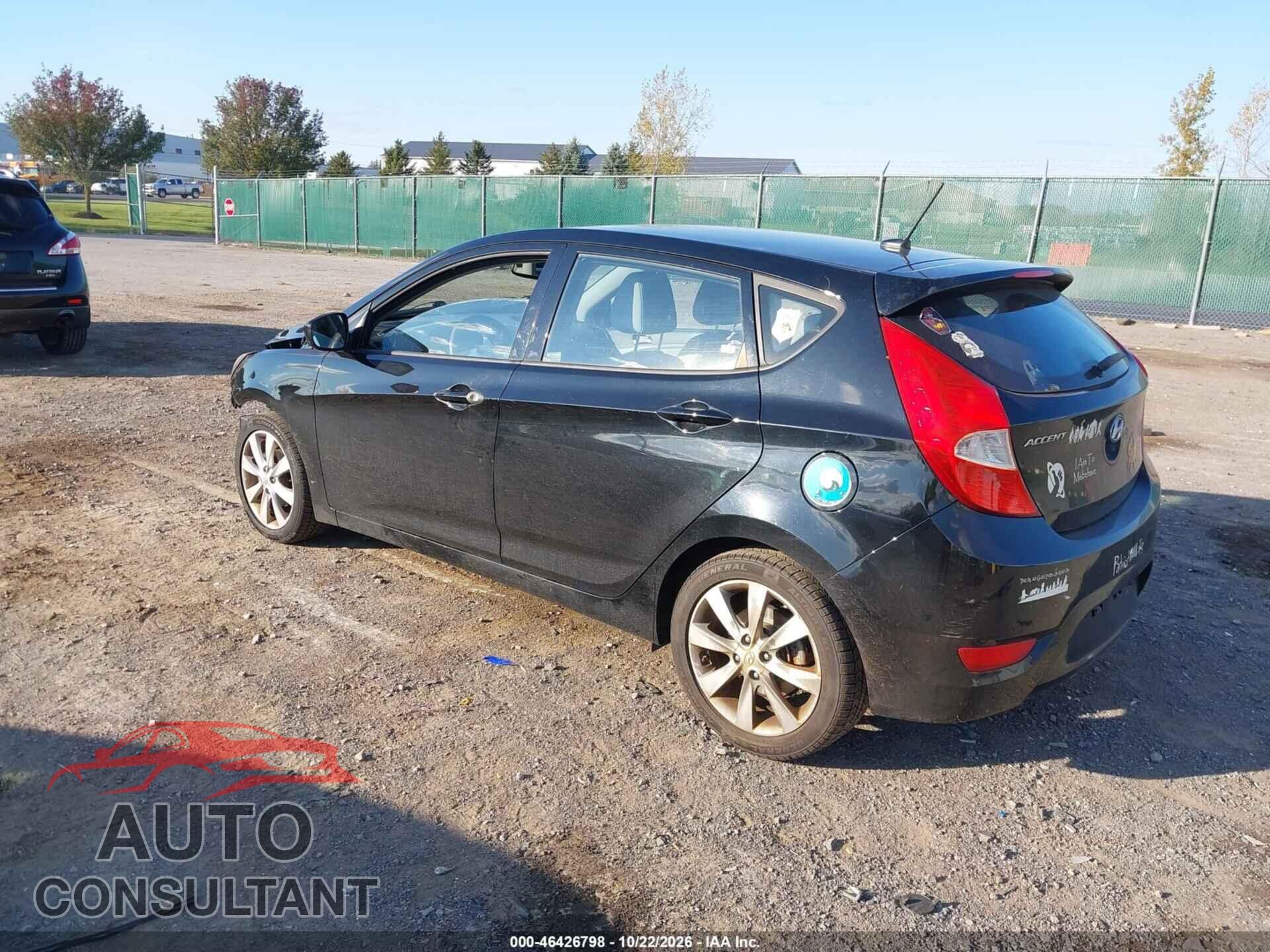 HYUNDAI ACCENT 2012 - KMHCU5AEXCU050342