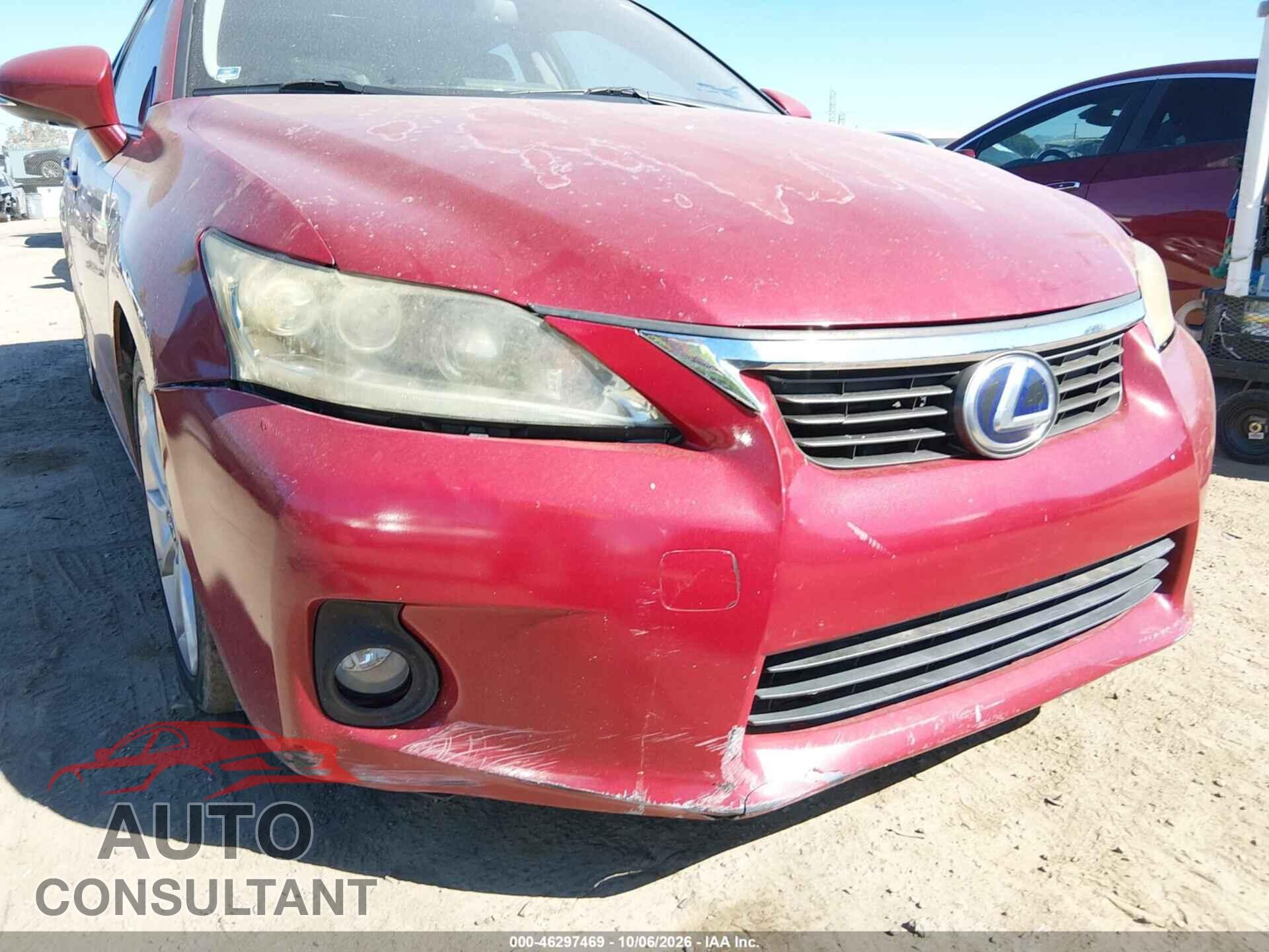 LEXUS CT 200H 2011 - JTHKD5BH2B2011407