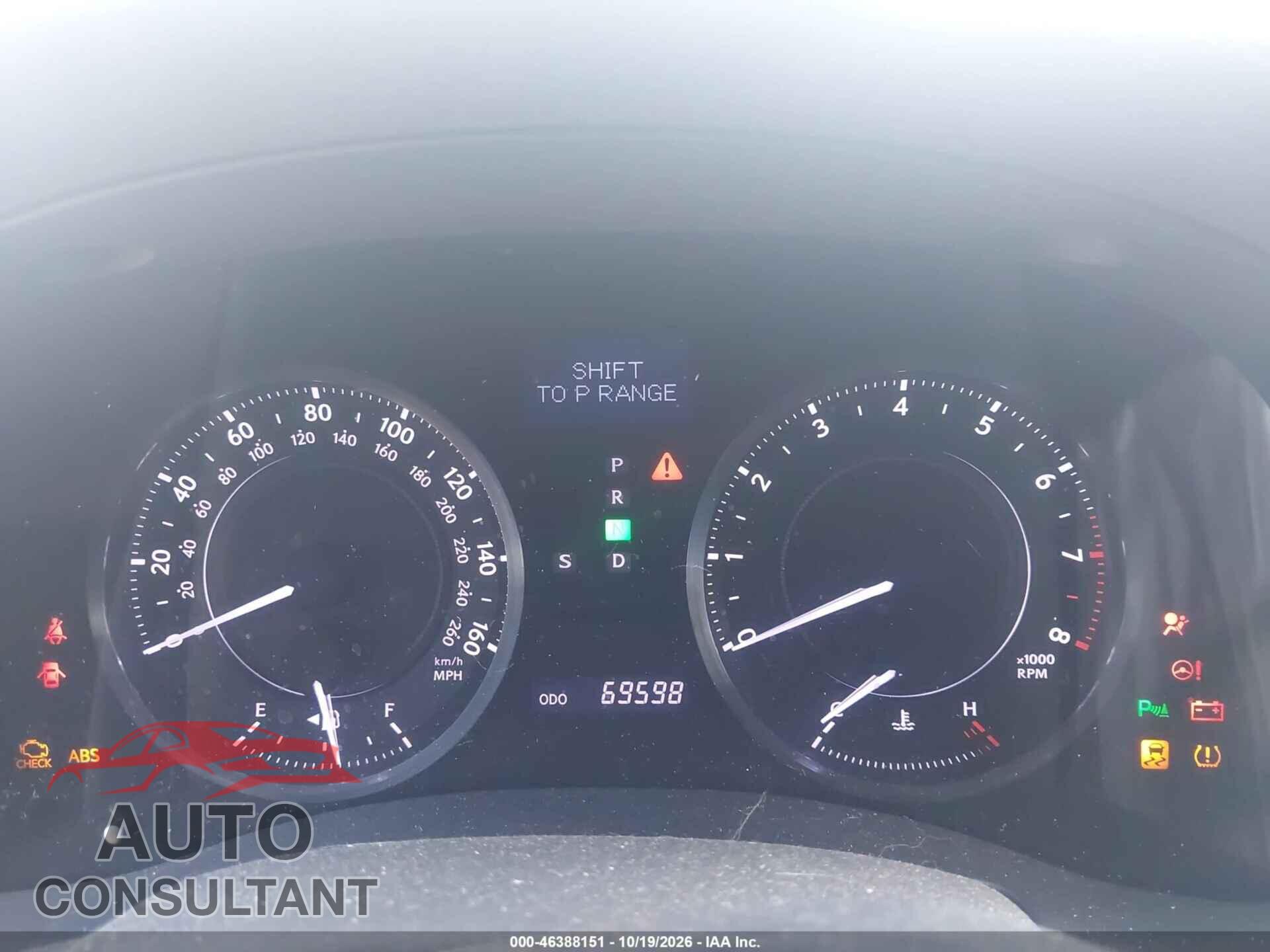 LEXUS IS 250C 2011 - JTHFF2C26B2520887