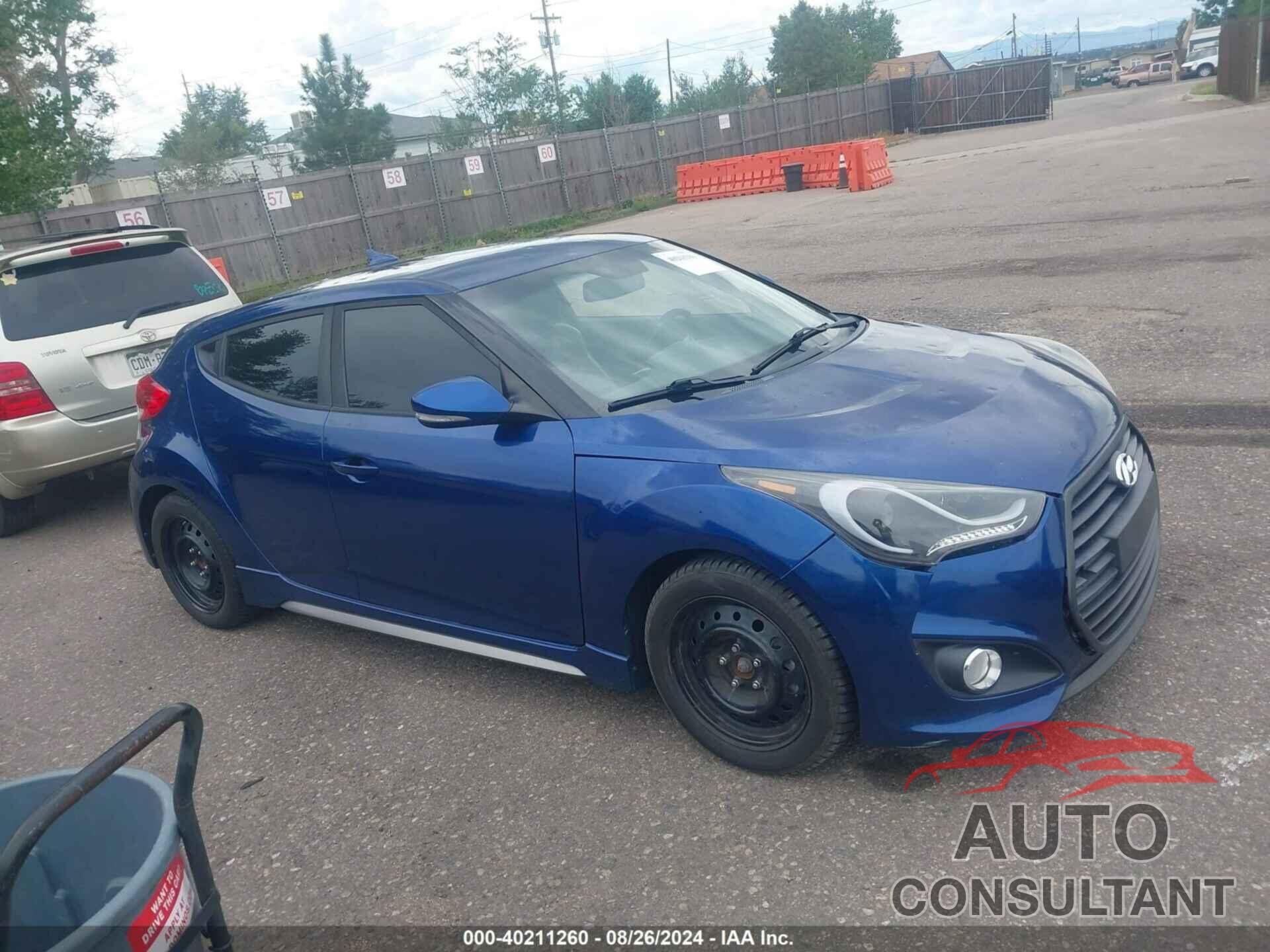 HYUNDAI VELOSTER 2017 - KMHTC6AE3HU312783