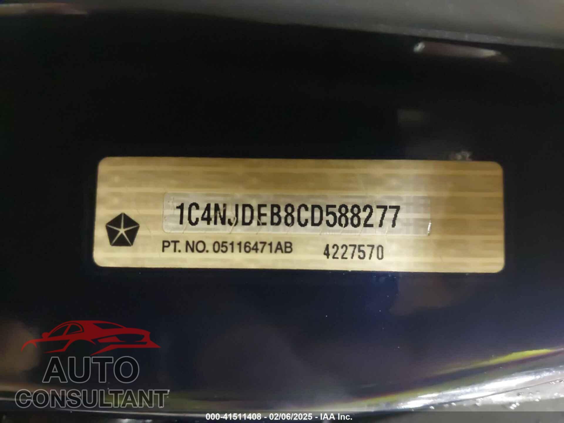 JEEP COMPASS 2012 - 1C4NJDEB8CD588277