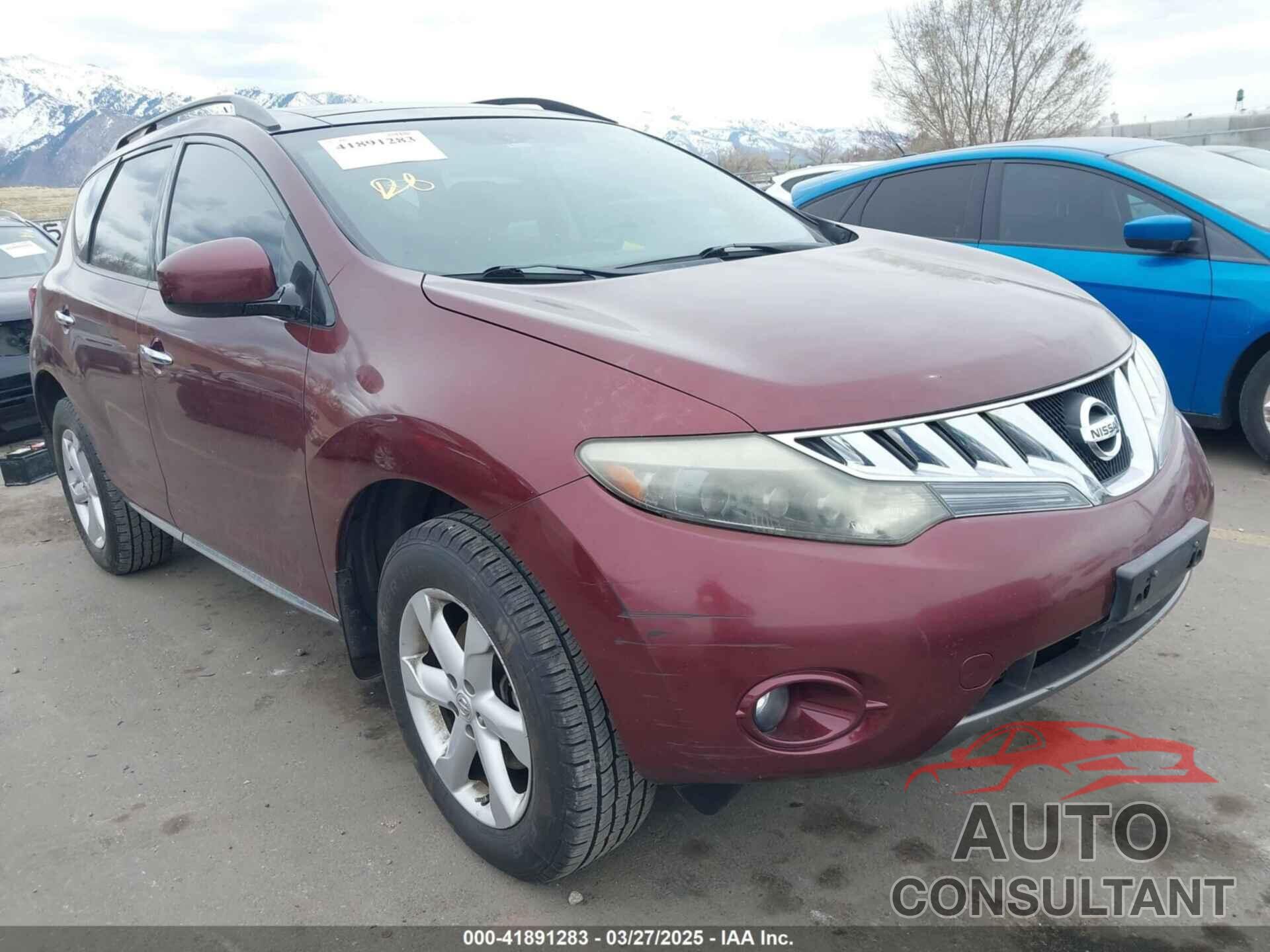 NISSAN MURANO 2009 - JN8AZ18WX9W132934